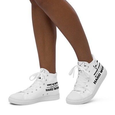 HARD WORK-Women’s high top canvas shoes
