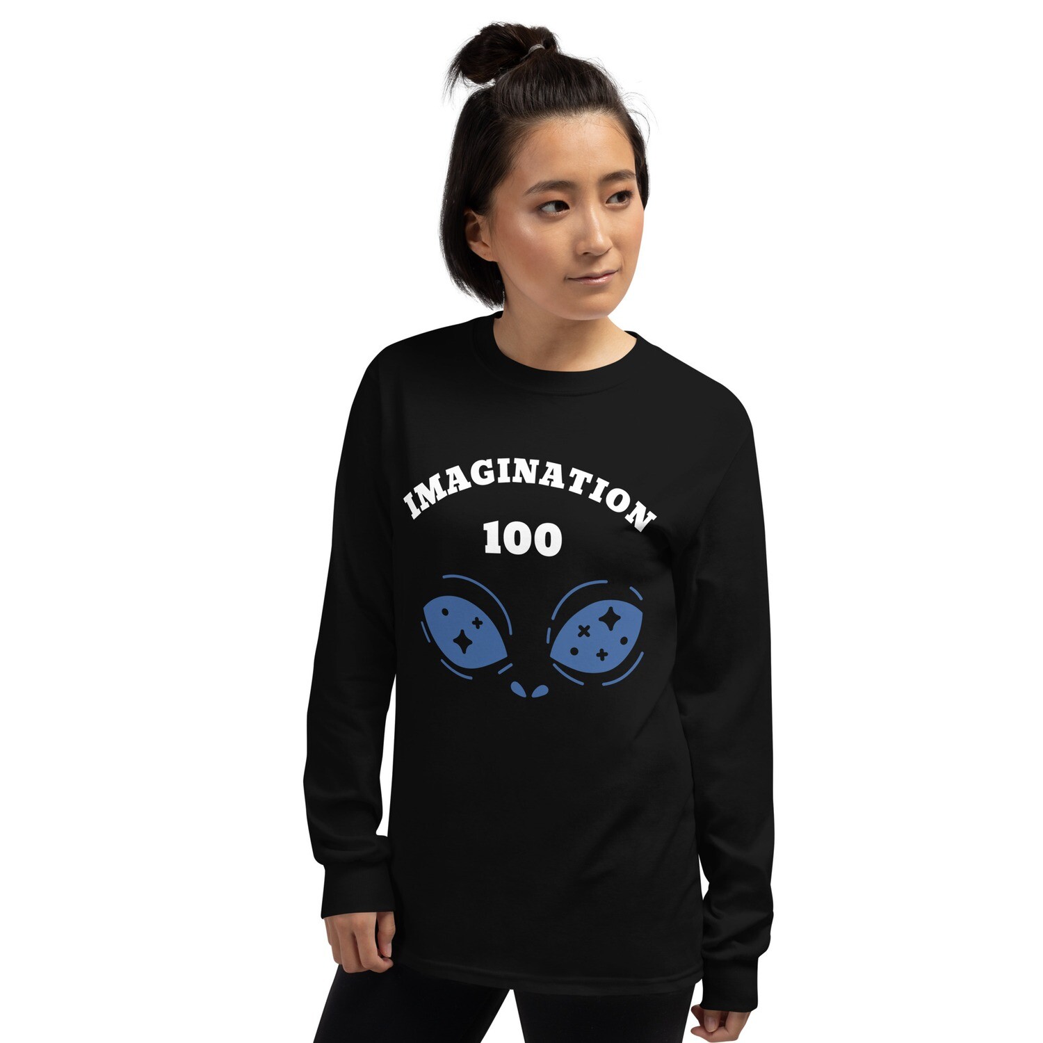 IMAGINATION- Long Sleeve Shirt, Color: Black, Size: S