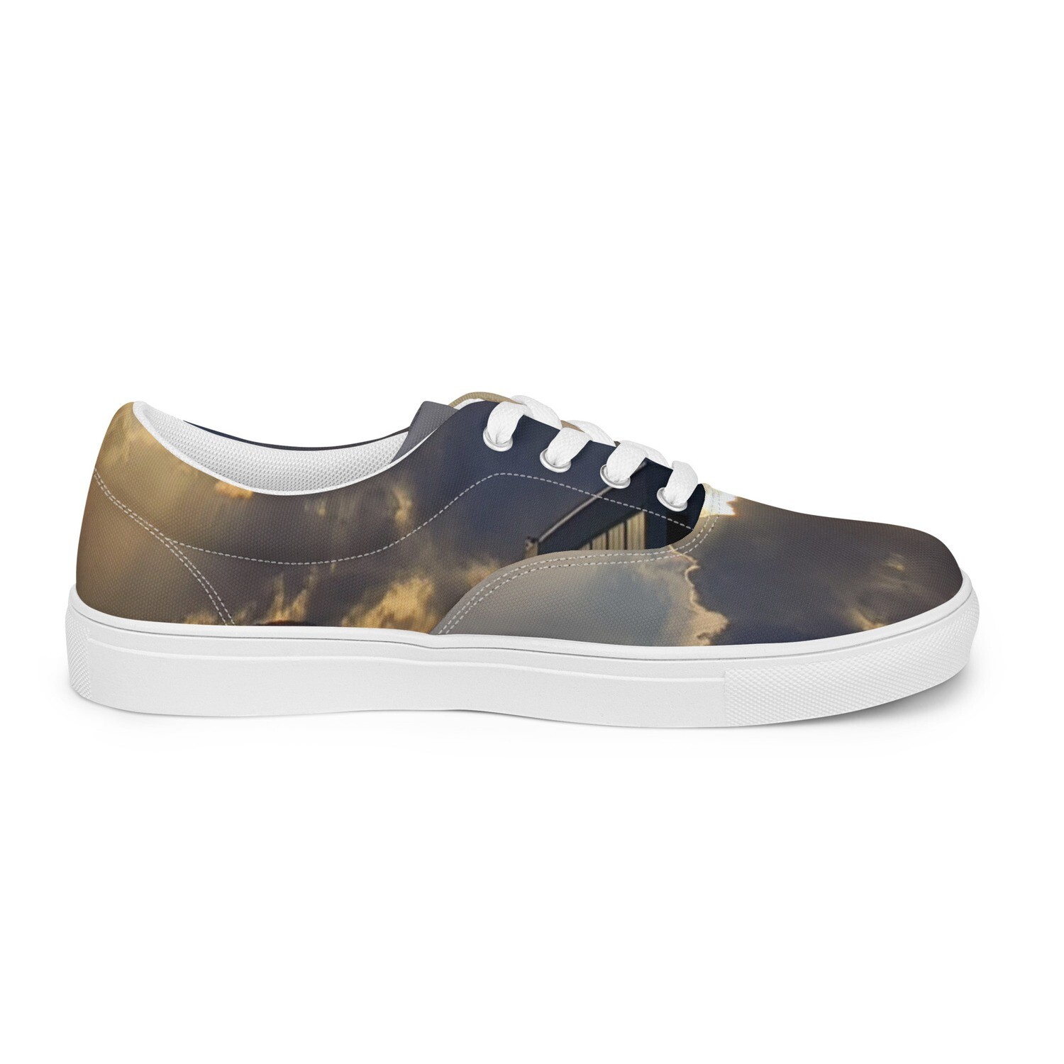 TOP FLIGHT SKYLINE-Women’s lace-up canvas shoes, Size: 5