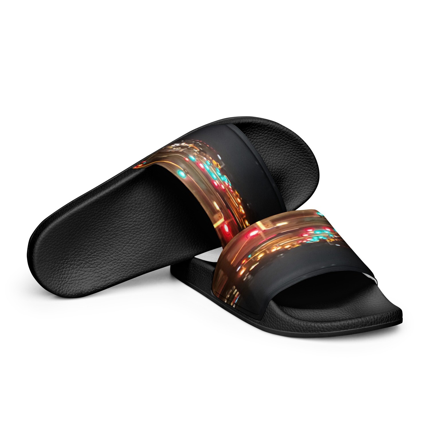 MIDNITE-BLVD-Women&#39;s slides, Color: Black, Size: 5.5