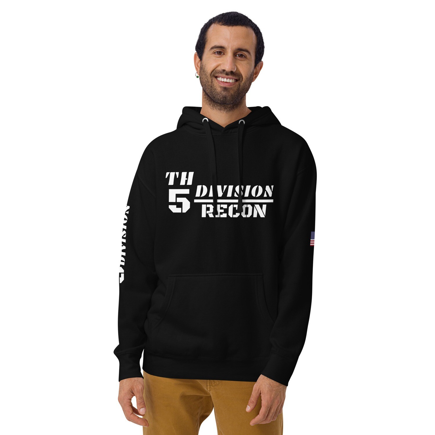 5TH-DV-RECON-Unisex Hoodie, Color: Black, Size: S