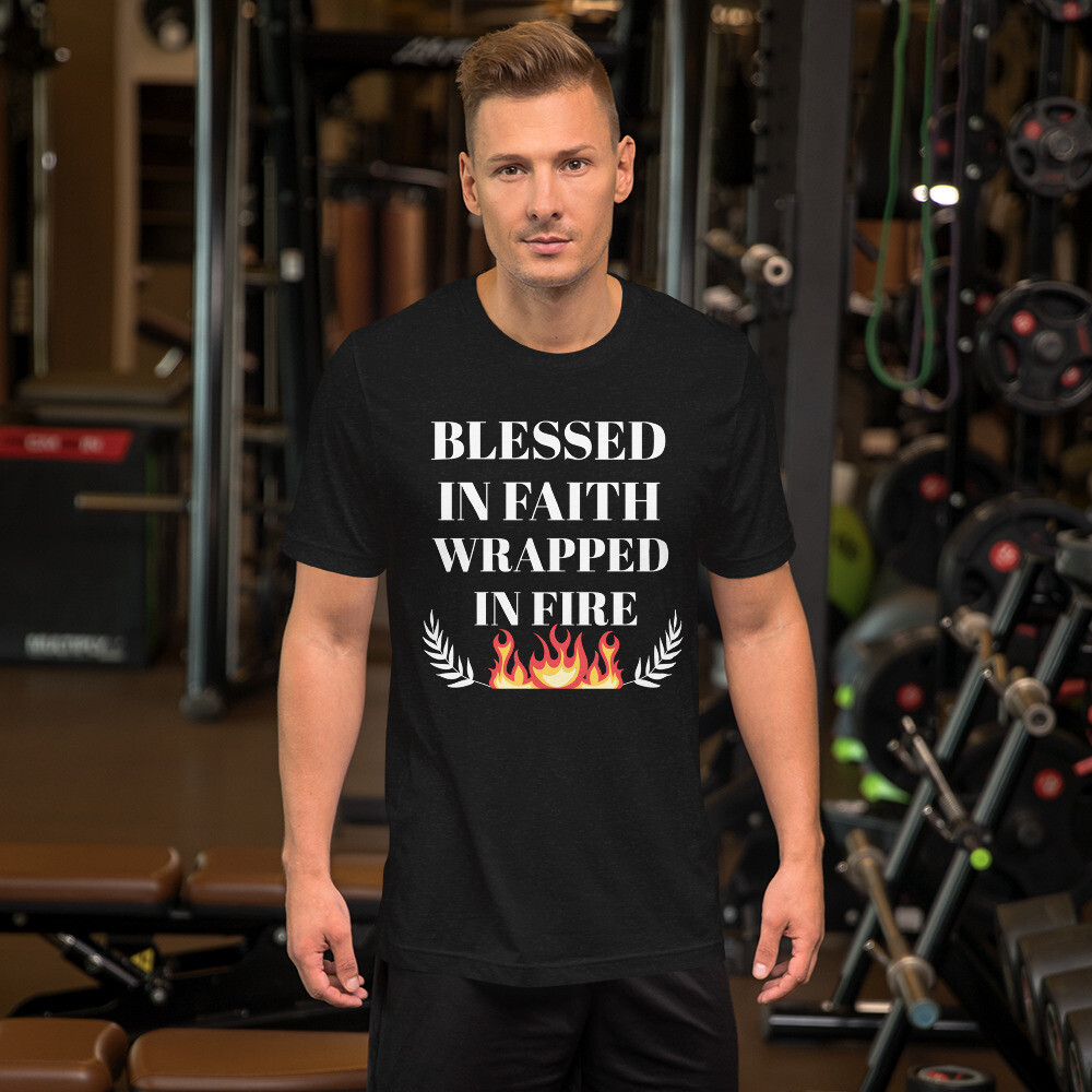 WRAPPED IN FIRE-Unisex t-shirt, Color: Black Heather, Size: S