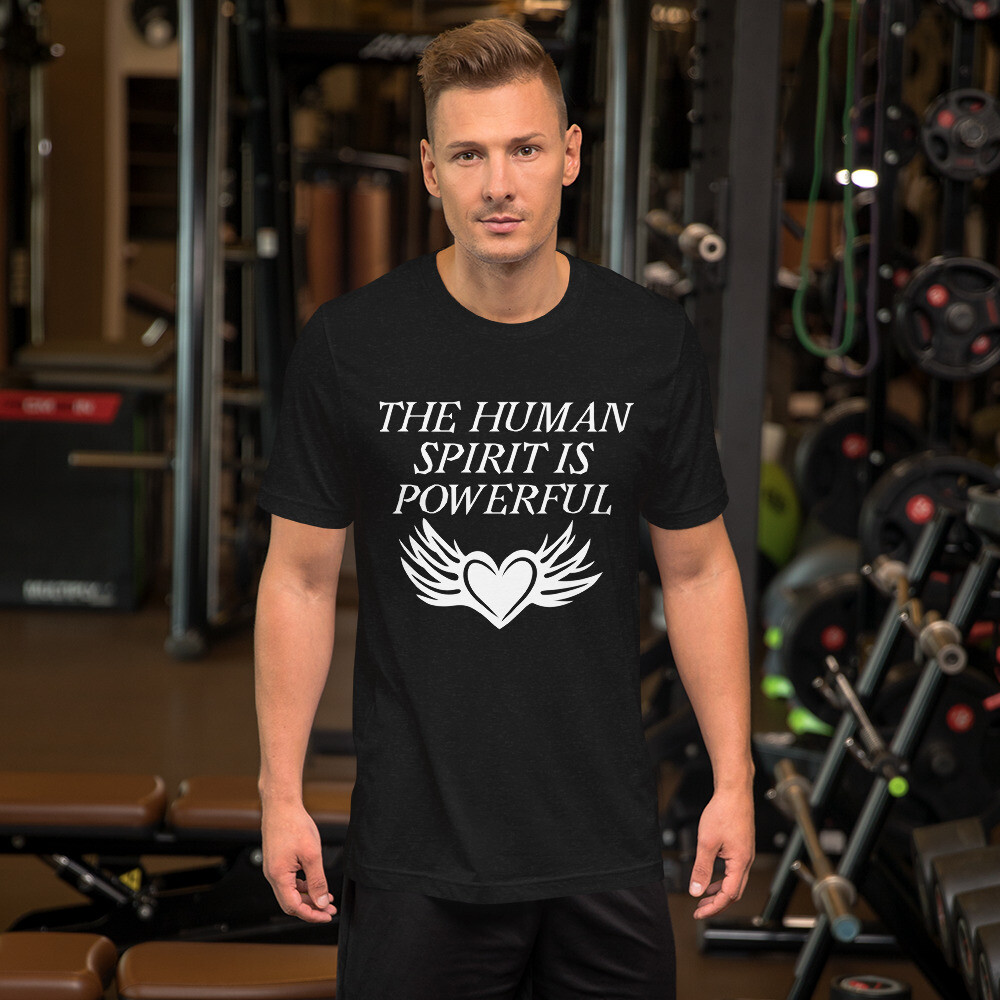 SPIRIT-Unisex t-shirt, Color: Black Heather, Size: S