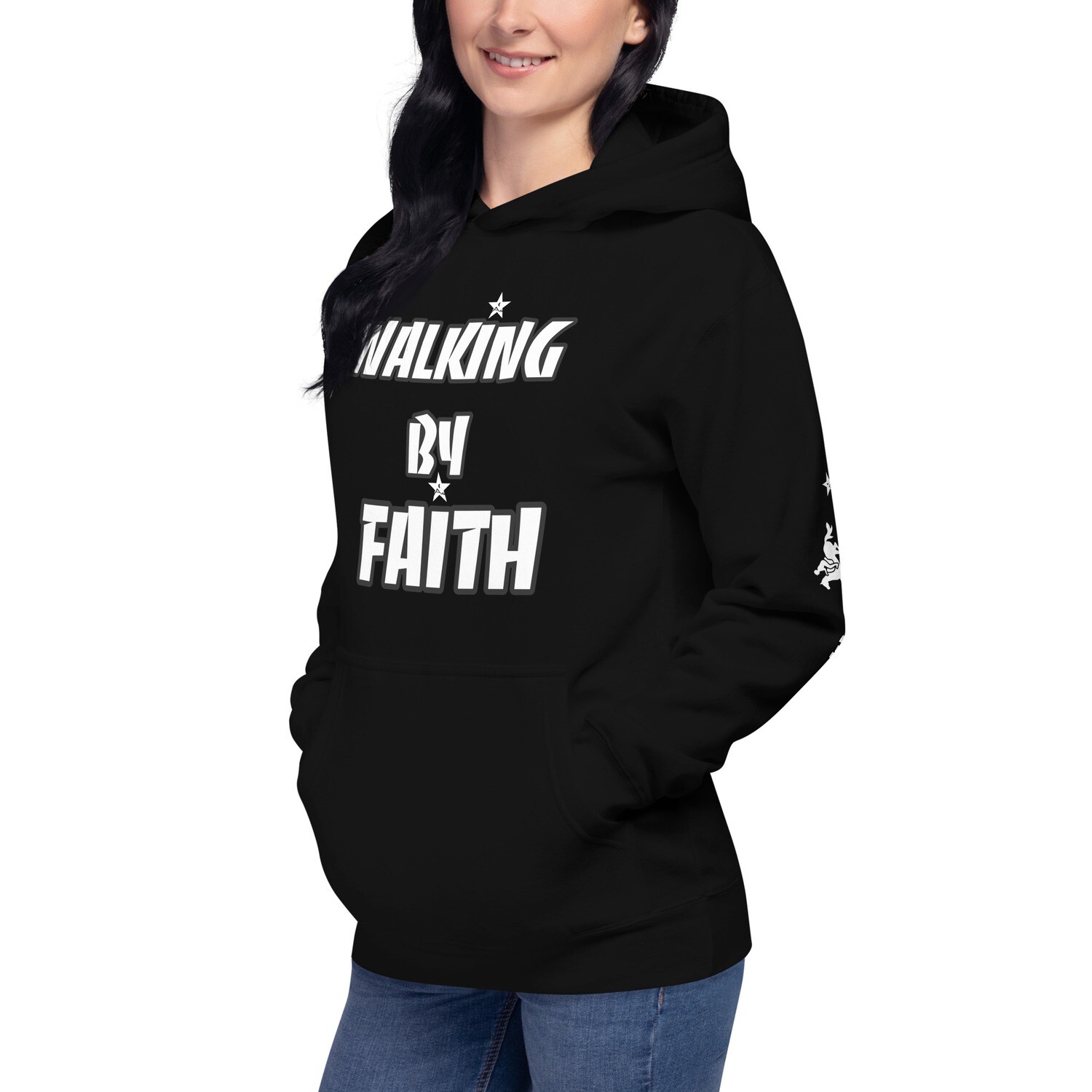 IN FAITH-Unisex Hoodie, Color: Black, Size: S