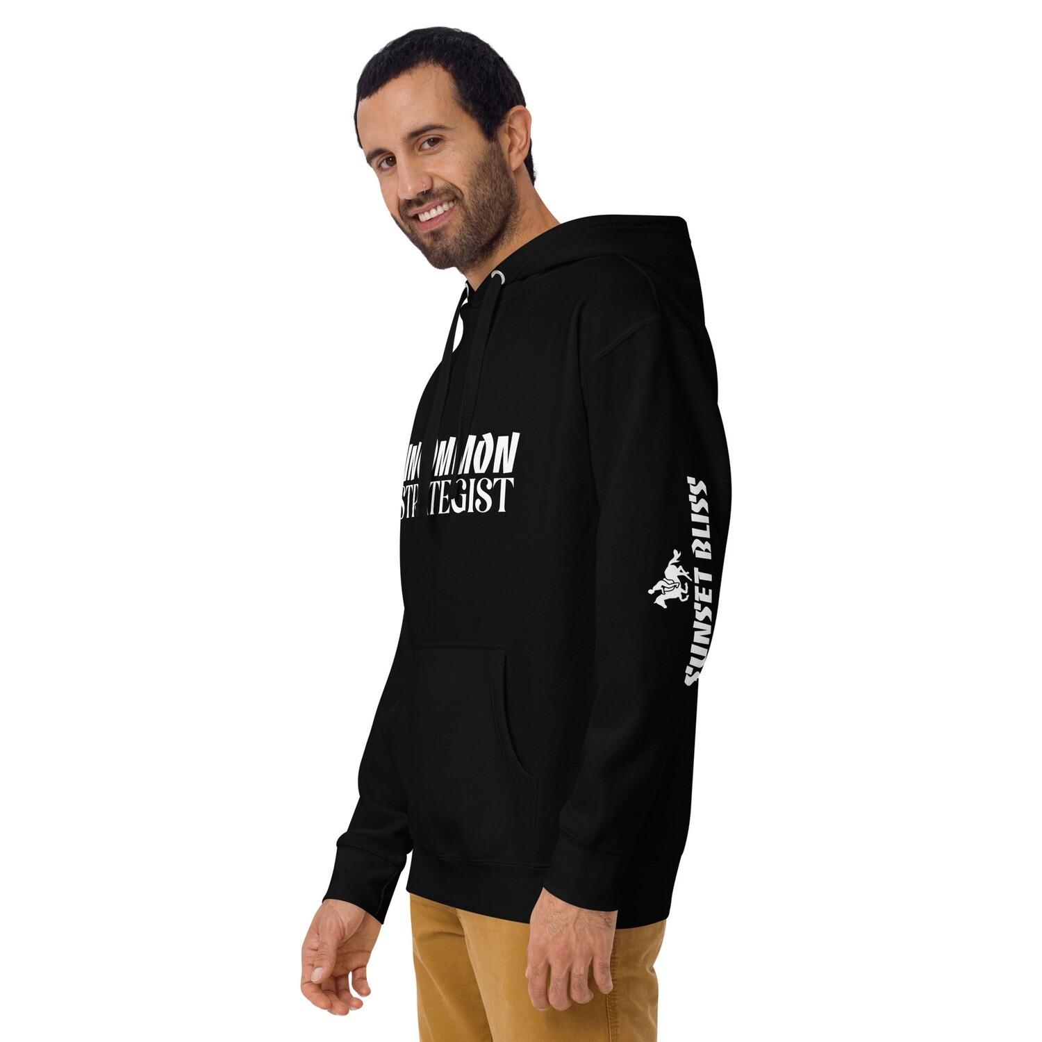 STRATEGIST-Unisex Hoodie, Color: Black, Size: S