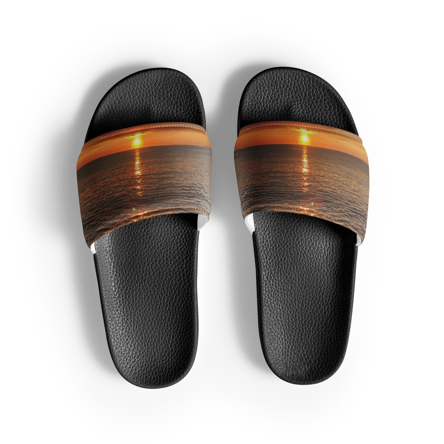 OCEAN VIEW-Men’s slides, Color: Black, Size: 6.5