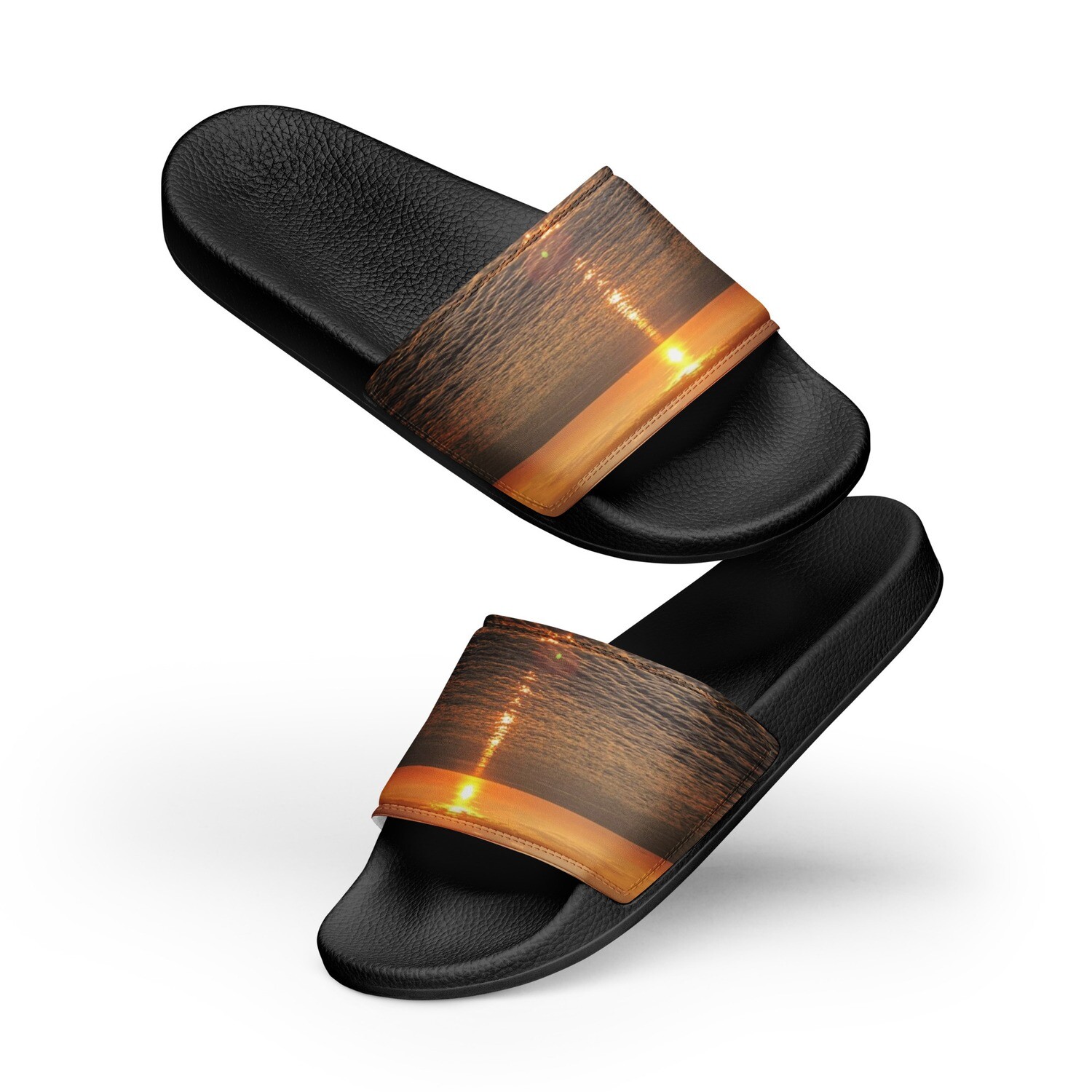 OCEAN VIEW-Women&#39;s slides, Color: Black, Size: 5.5