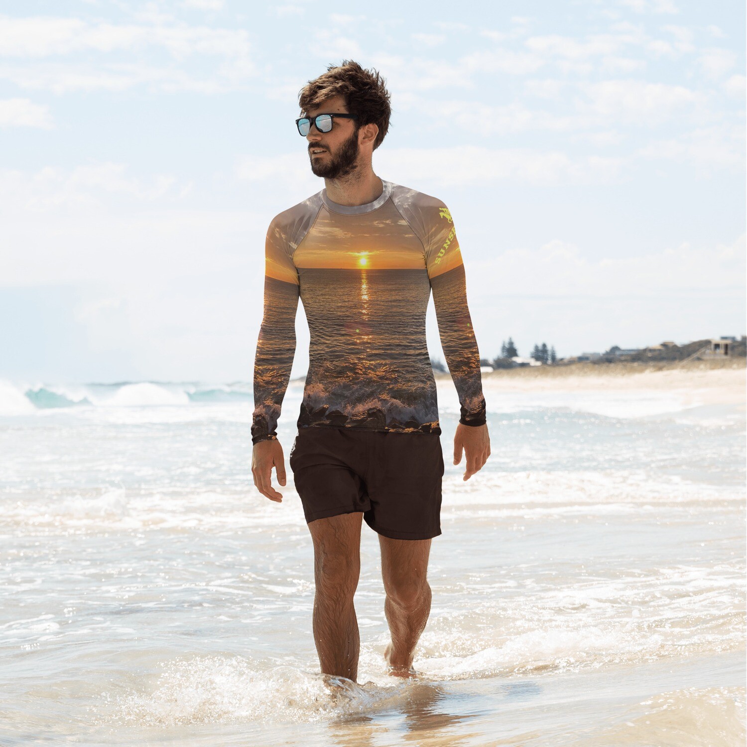 OCEAN VIEW-Men&#39;s Rash Guard, Size: XS