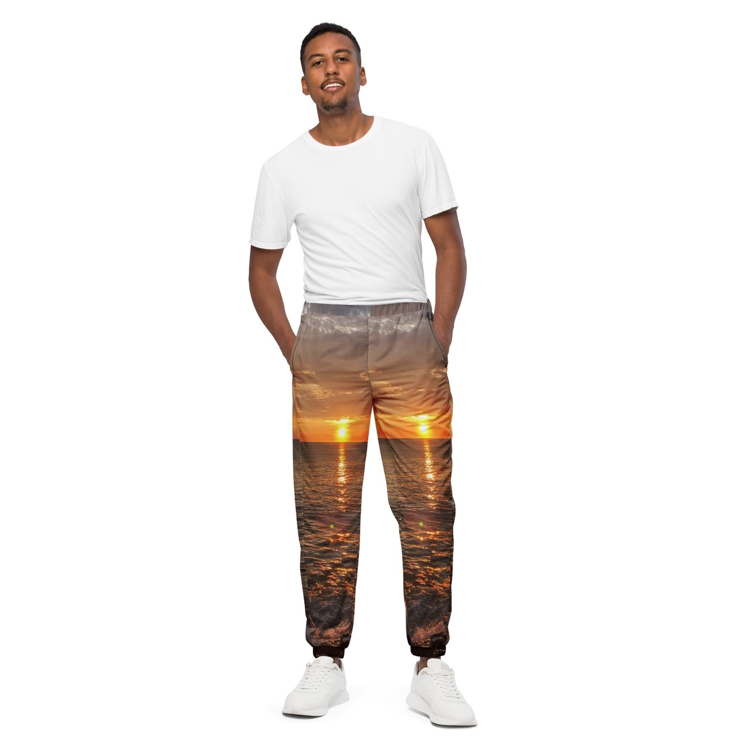 OCEAN VIEW-Unisex track pants, Color: Black, Size: XS