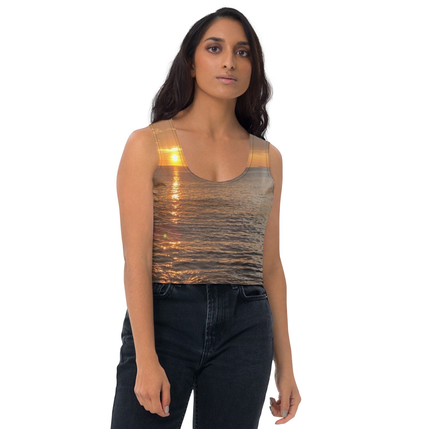 OCEAN VIEW-Crop Top, Size: XS