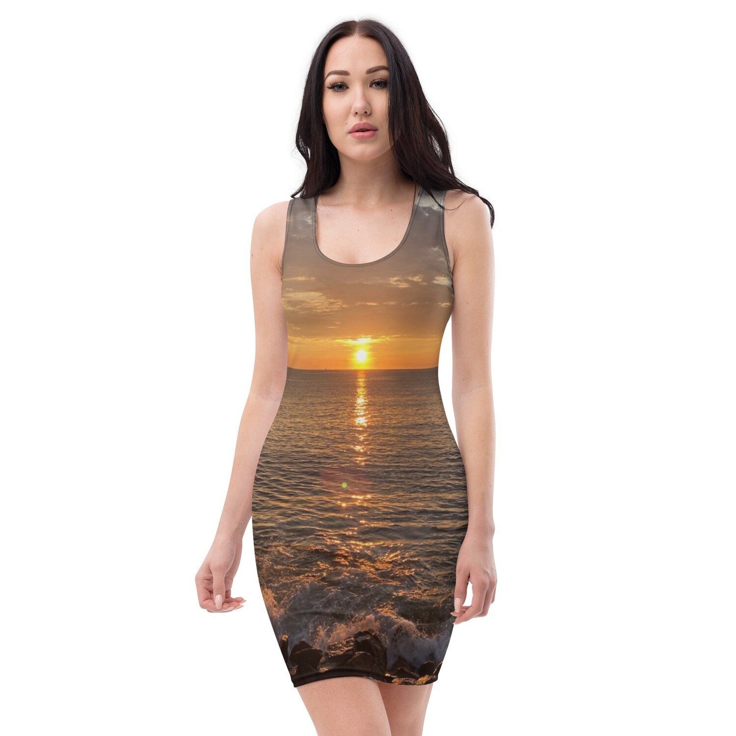 OCEAN VIEW-Sublimation Cut &amp; Sew Dress, Size: XS