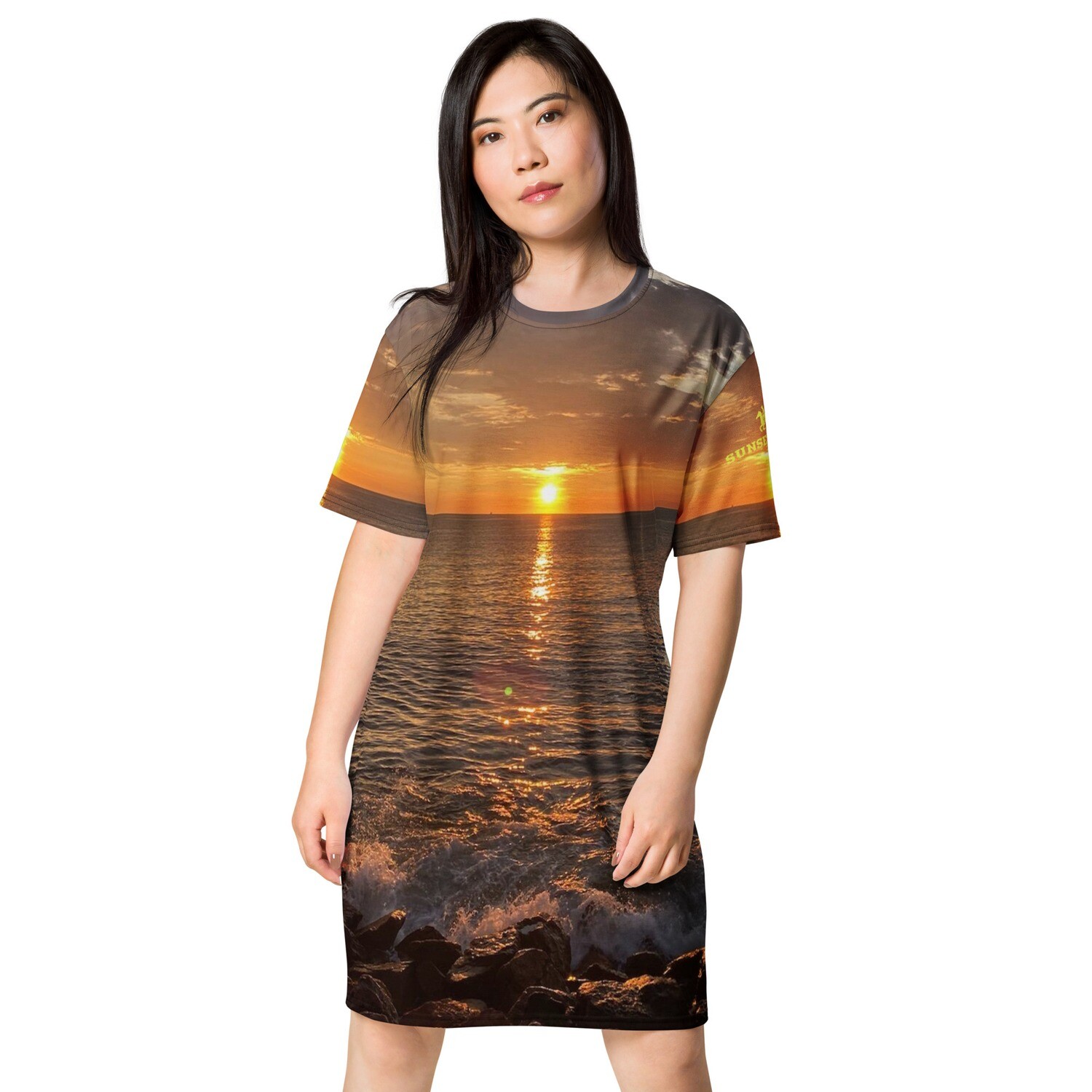 OCEAN VIEW-T-shirt dress, Size: 2XS