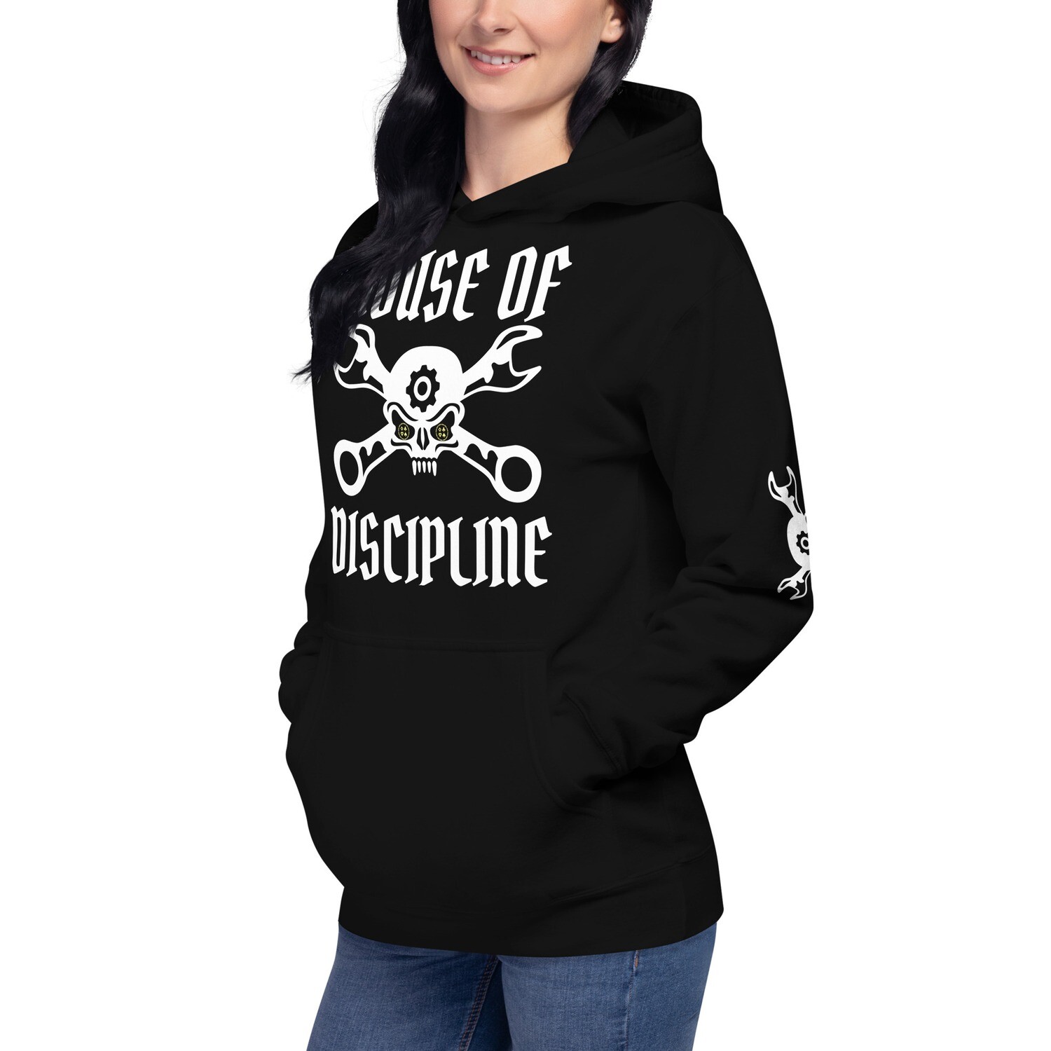 HOUSE OF DISCIPLINE- STRIVE-Unisex Hoodie, Color: Black, Size: S