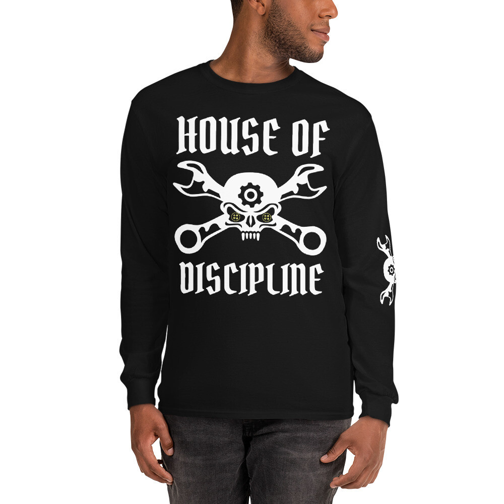 HOUSE OF DISCIPLINE- CHOOSE-Men’s Long Sleeve Shirt, Color: Black, Size: S