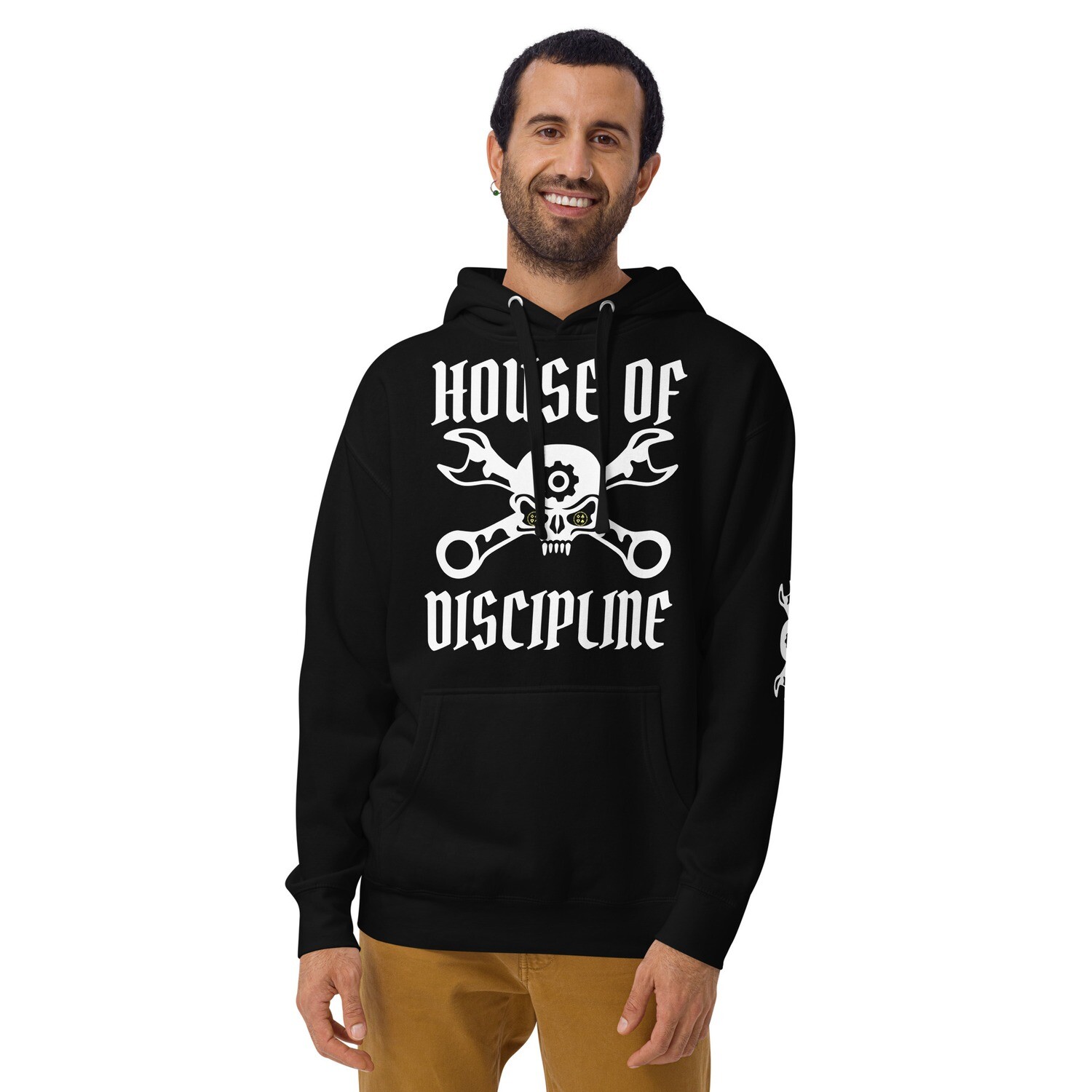 HOUSE OF DISCIPLINE- CHOOSE-Unisex Hoodie, Color: Black, Size: S