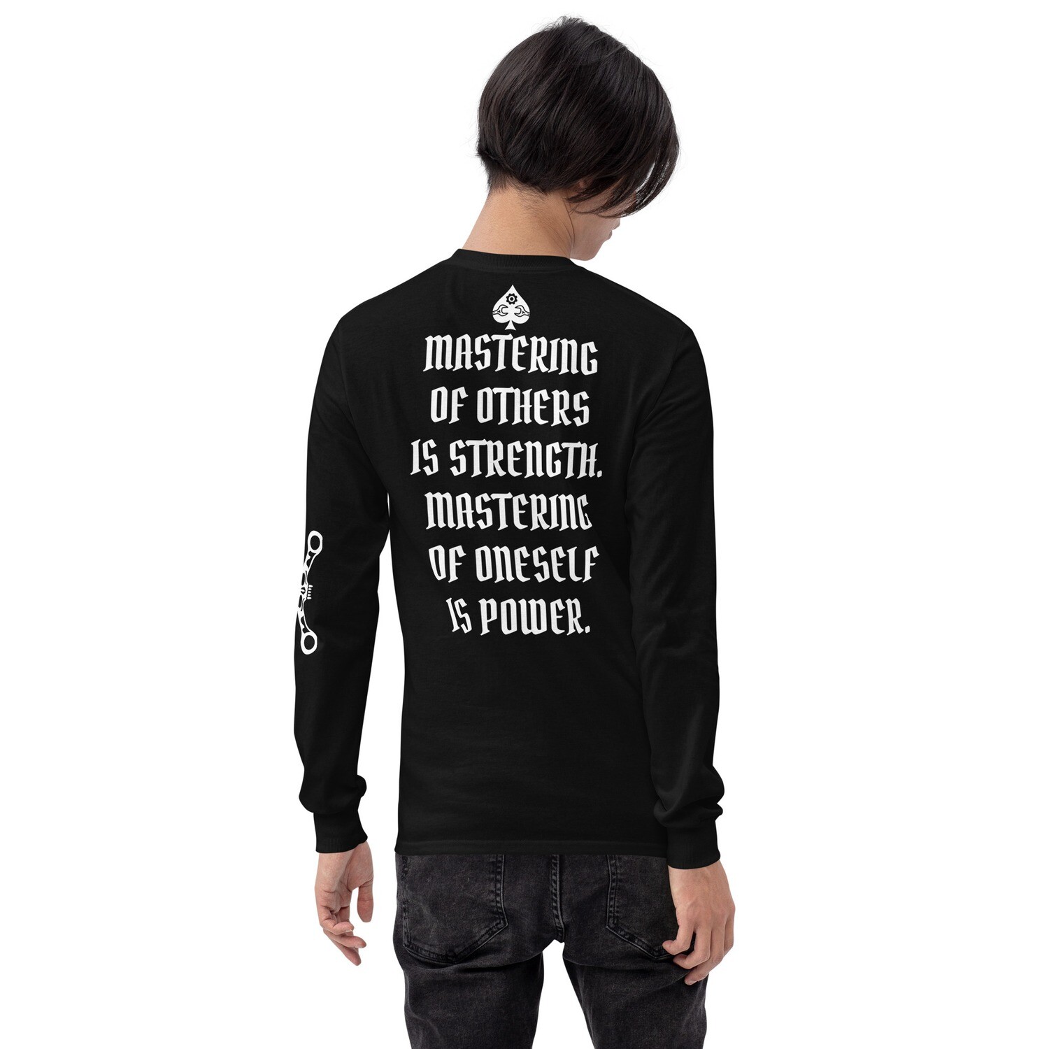 HOUSE OF DISCIPLINE- MASTER-Men’s Long Sleeve Shirt, Color: Black, Size: S