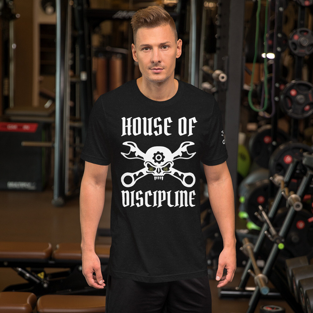 HOUSE OF DISCIPLINE- NO DOUBT-Unisex t-shirt, Color: Black Heather, Size: S