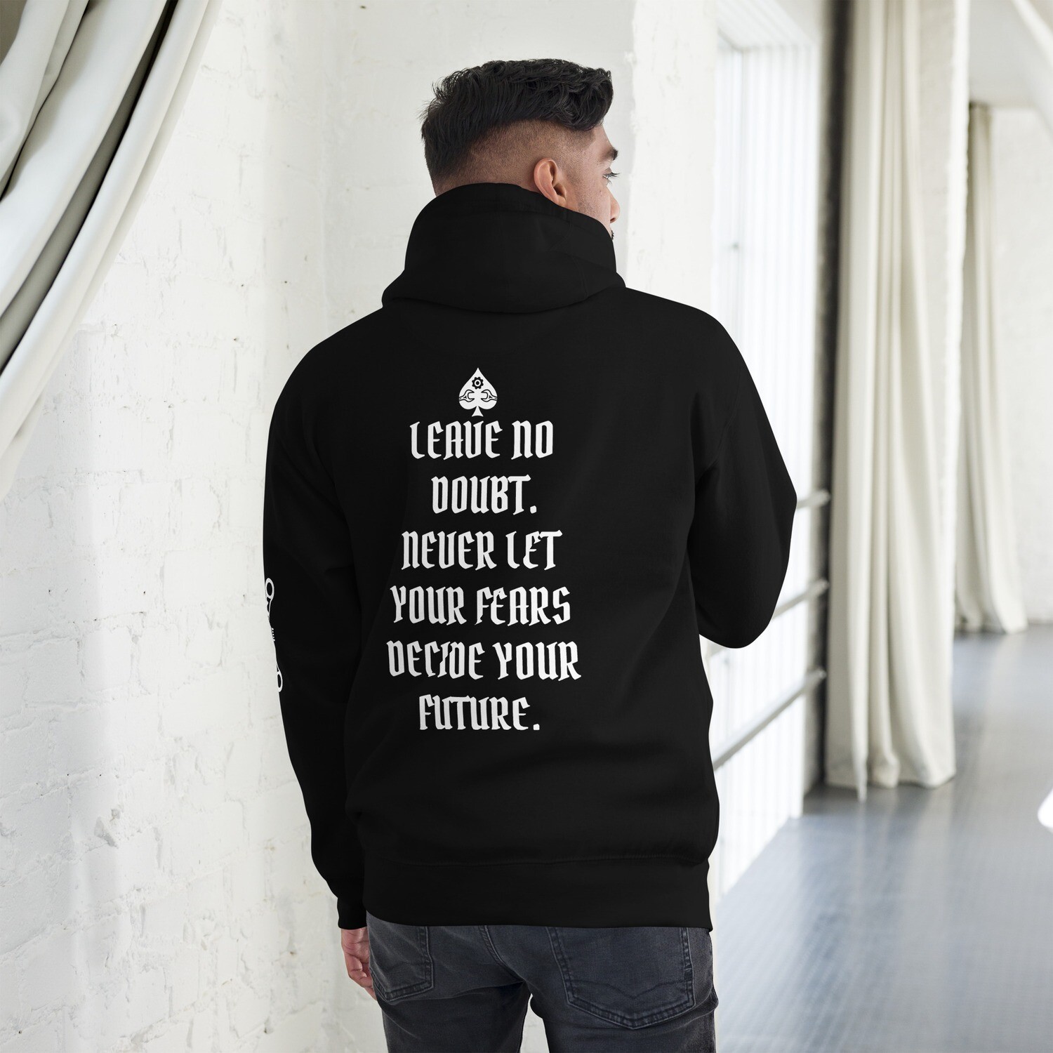 HOUSE OF DISCIPLINE- NO DOUBT-Unisex Hoodie, Color: Black, Size: S