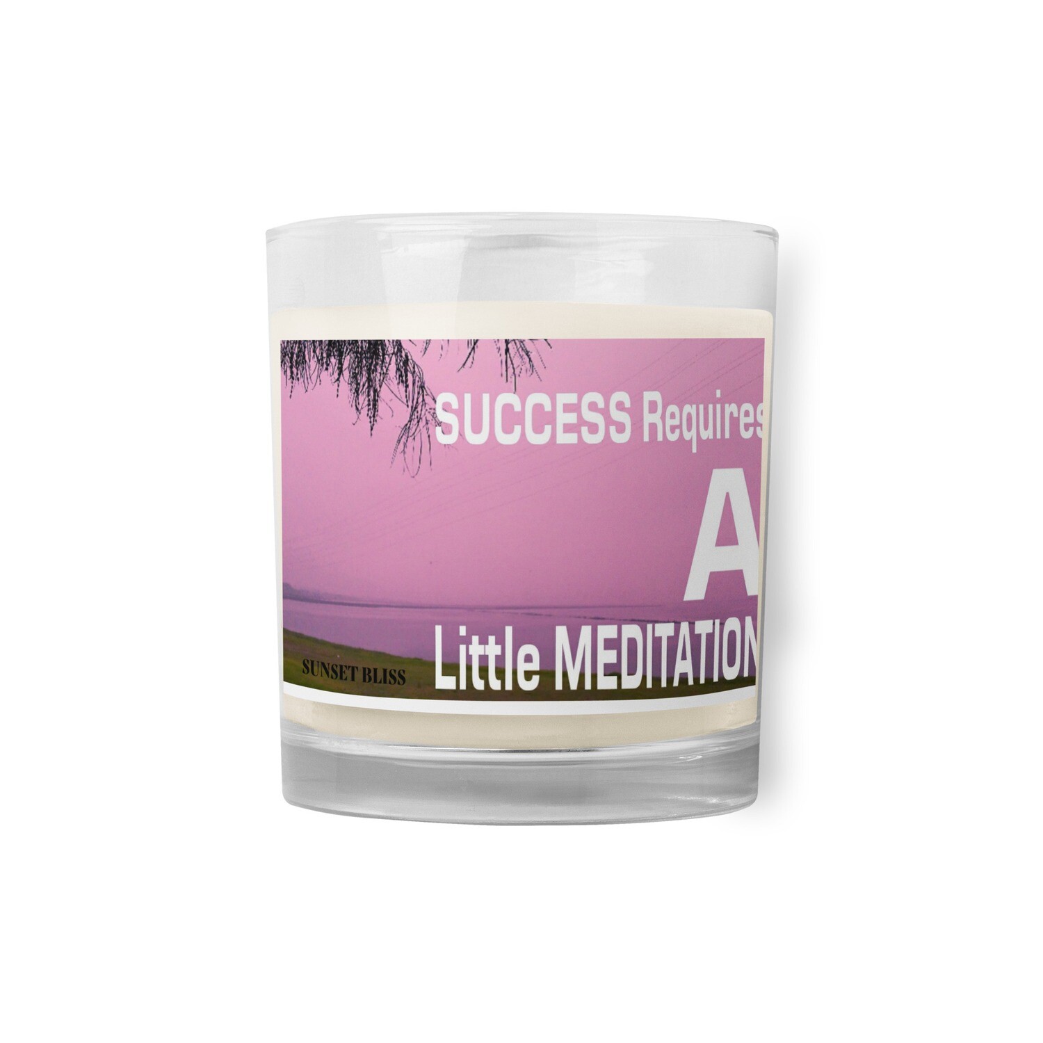 A LITTLE MEDITATION-Glass jar soy wax candle