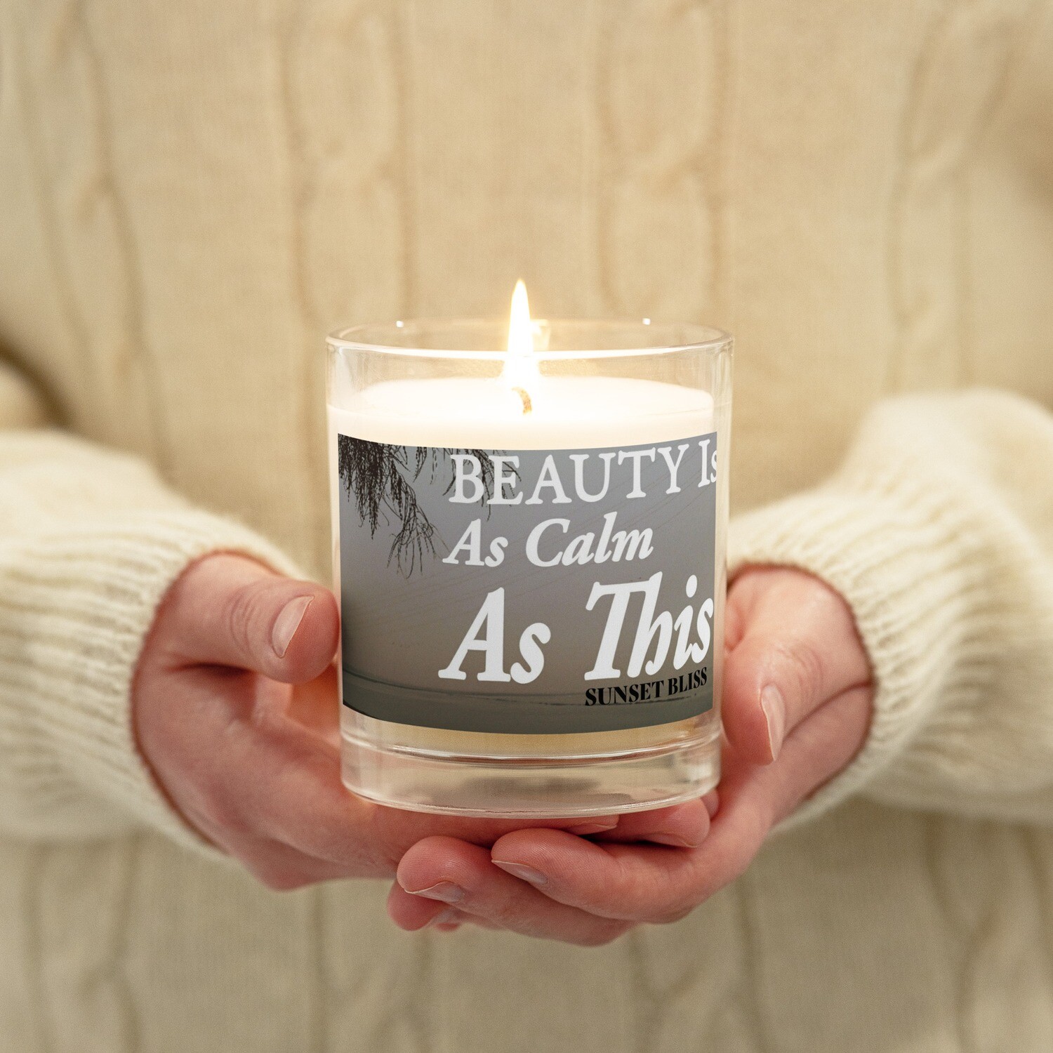 BEAUTY IS-Glass jar soy wax candle