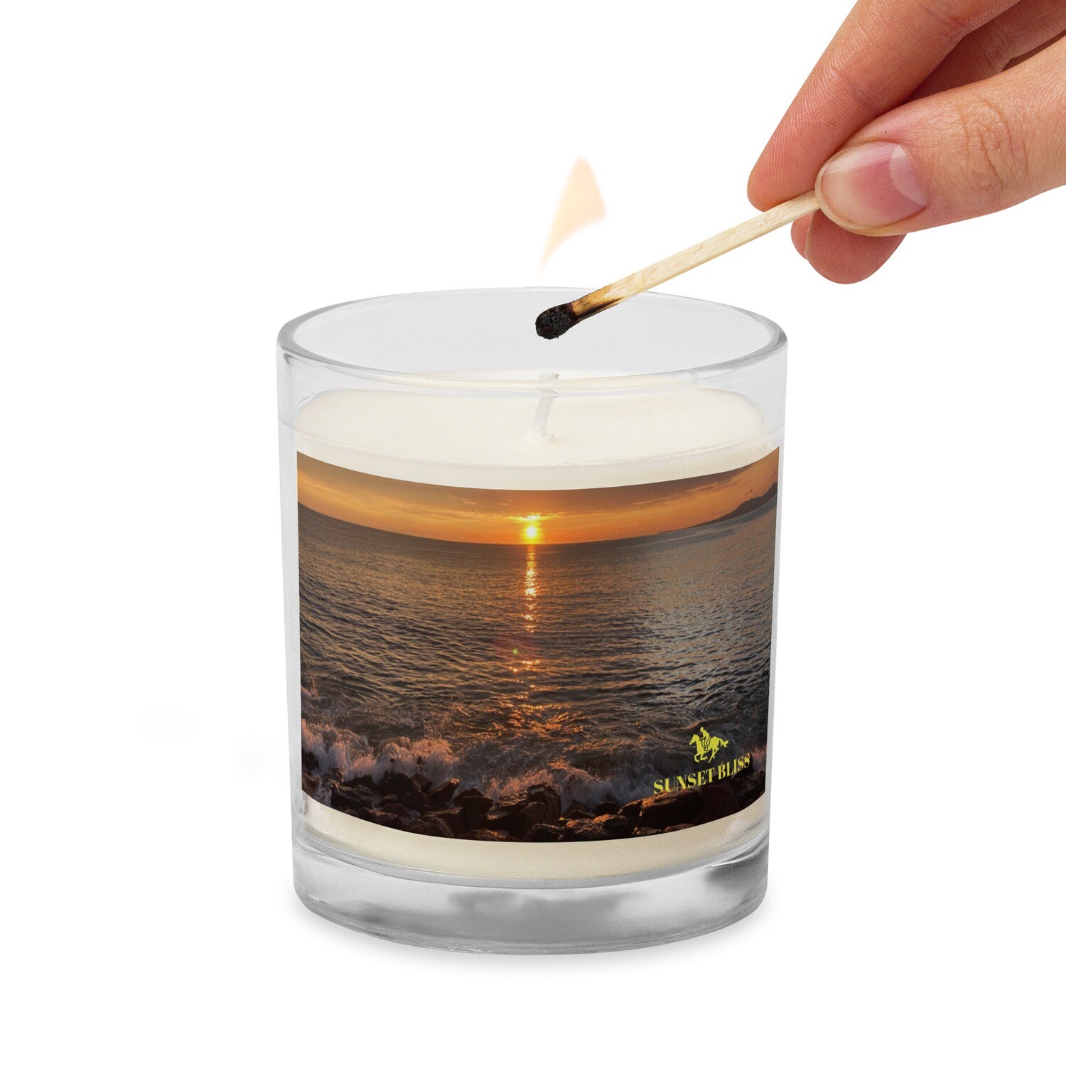 OCEAN VIEW-Glass jar soy wax candle