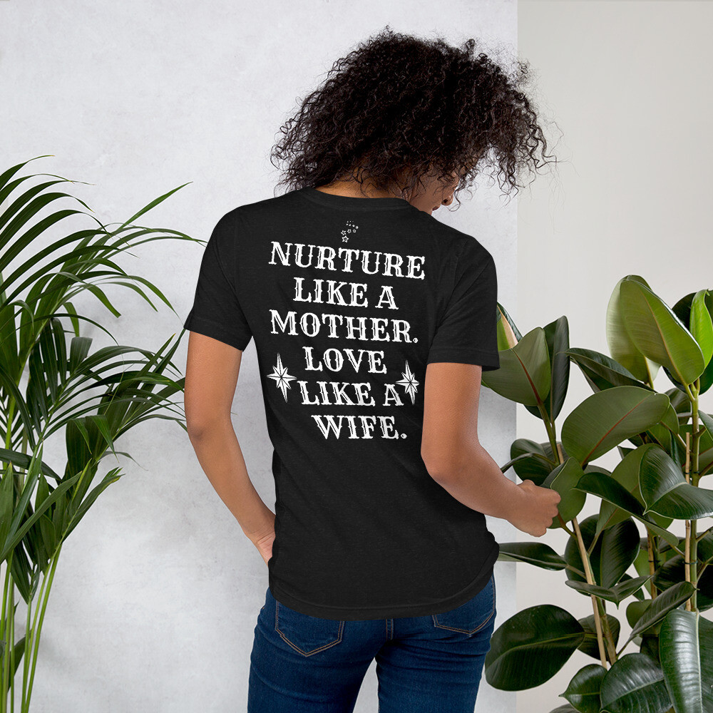 FAMILY VALUES-WIFE-Unisex t-shirt, Color: Black Heather, Size: S