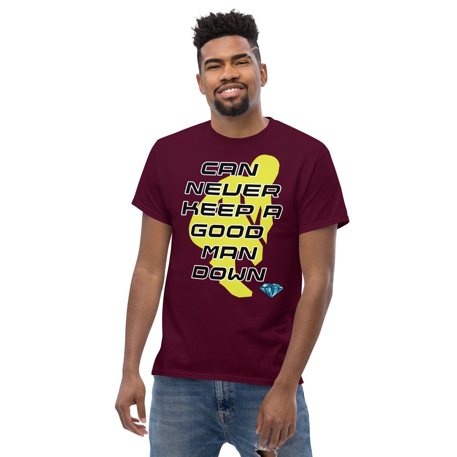 STILL I RISE-Men&#39;s classic tee, Color: Maroon, Size: S
