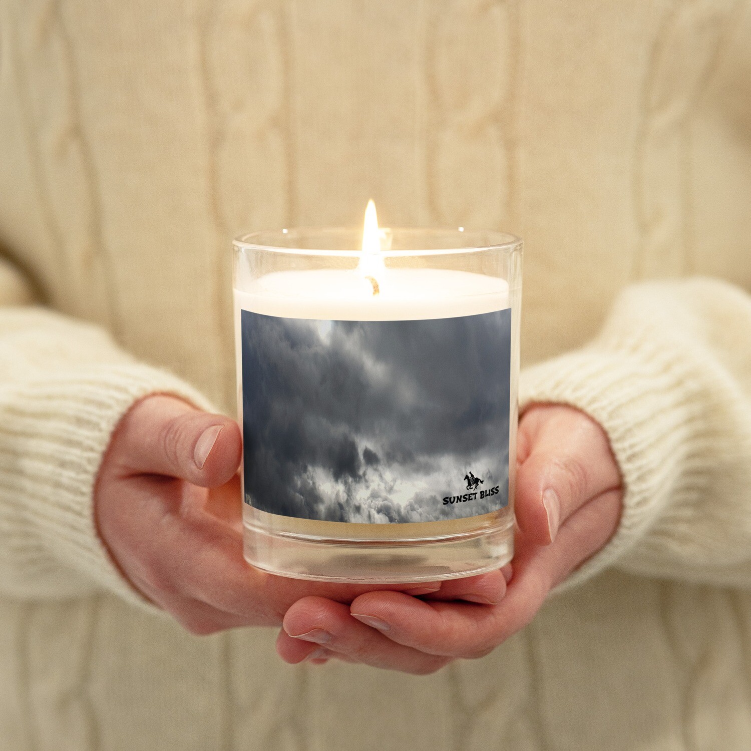 CLOUD9-Glass jar soy wax candle