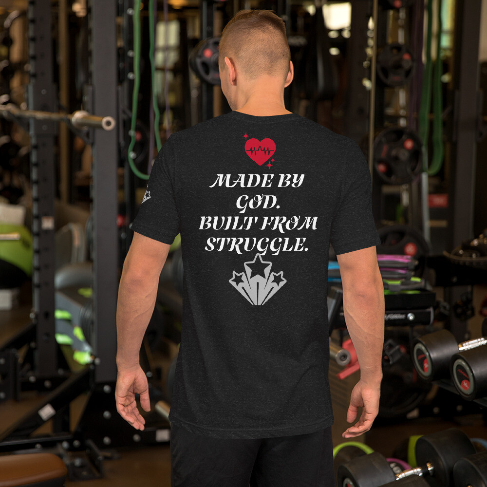 MADE BY-Unisex t-shirt, Color: Black Heather, Size: S