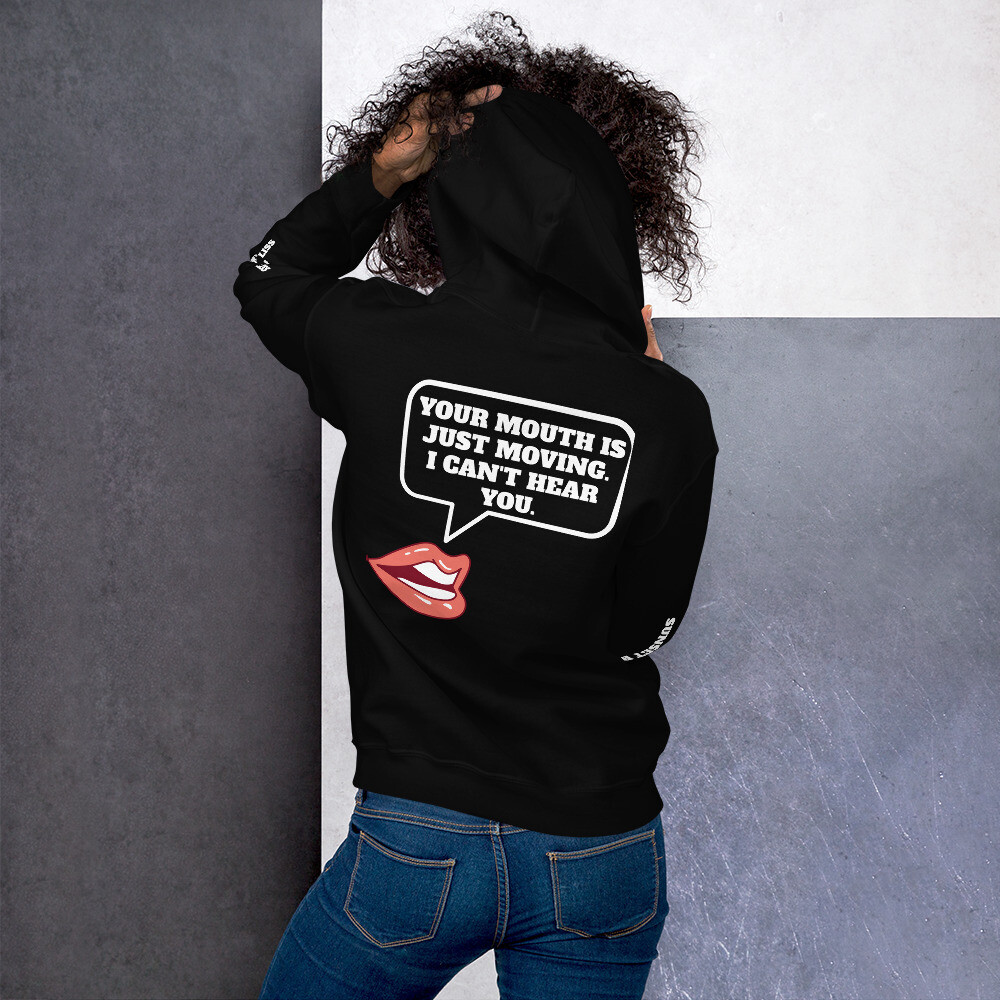 CAN&#39;T HEAR YOU-Unisex Hoodie, Color: Black, Size: S