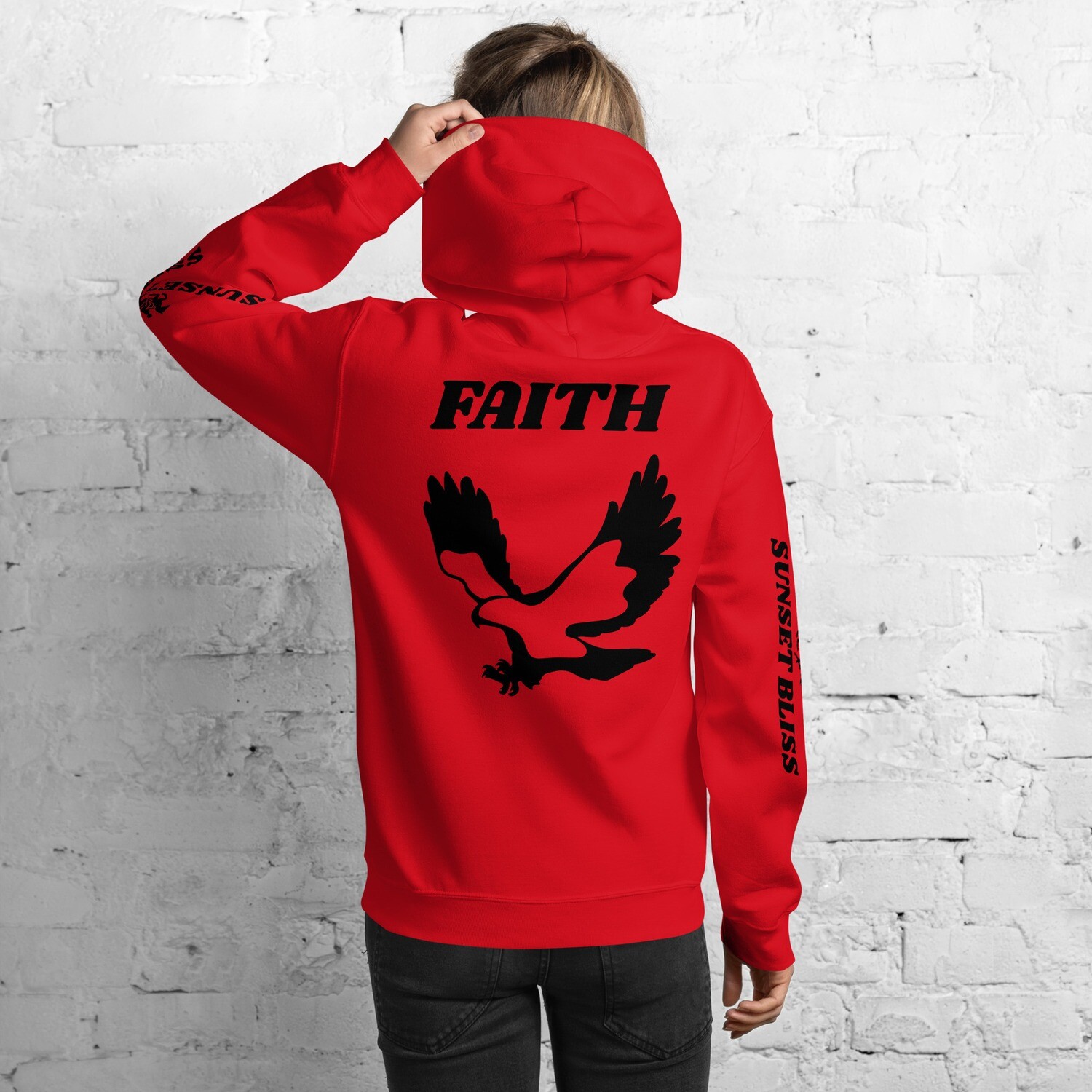 UNSHACKLED-Unisex Hoodie, Color: Red, Size: S