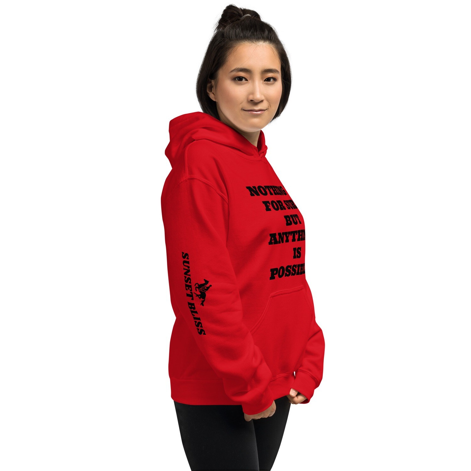 ANYTHING POSSIBLE-Unisex Hoodie, Color: Red, Size: S