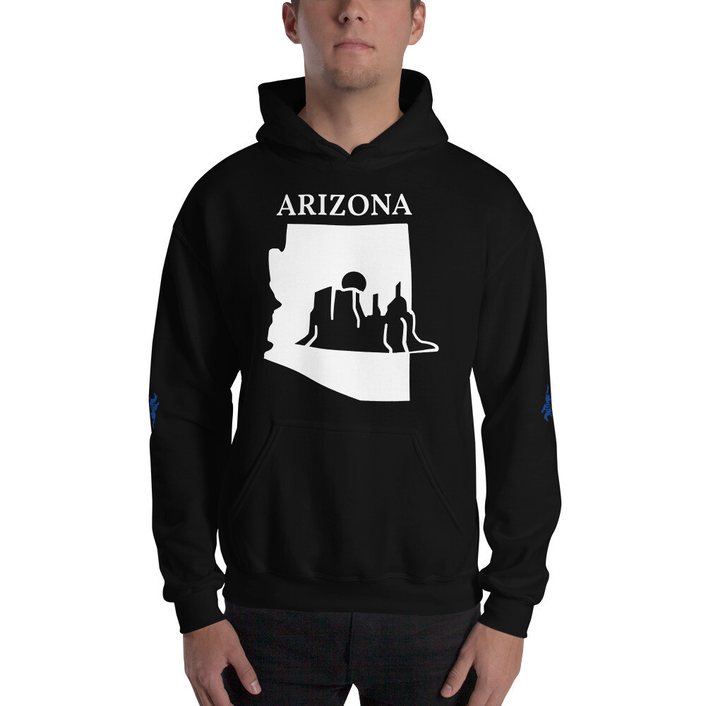 ARIZONA-Unisex Hoodie, Color: Black, Size: S