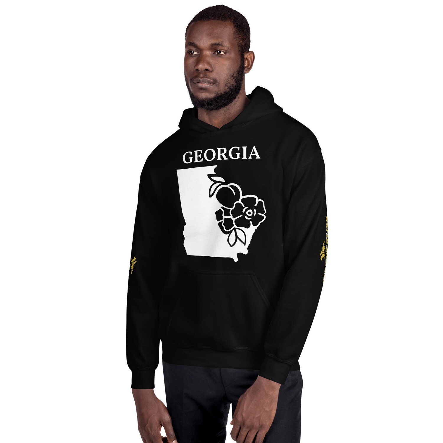 GEORGIA-Unisex Hoodie, Color: Black, Size: S