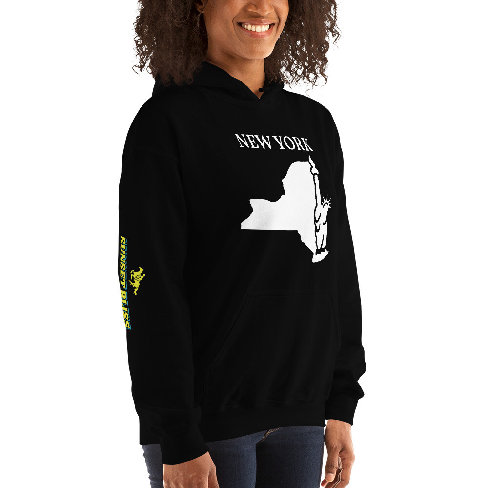 NEW YORK-Unisex Hoodie, Color: Black, Size: S