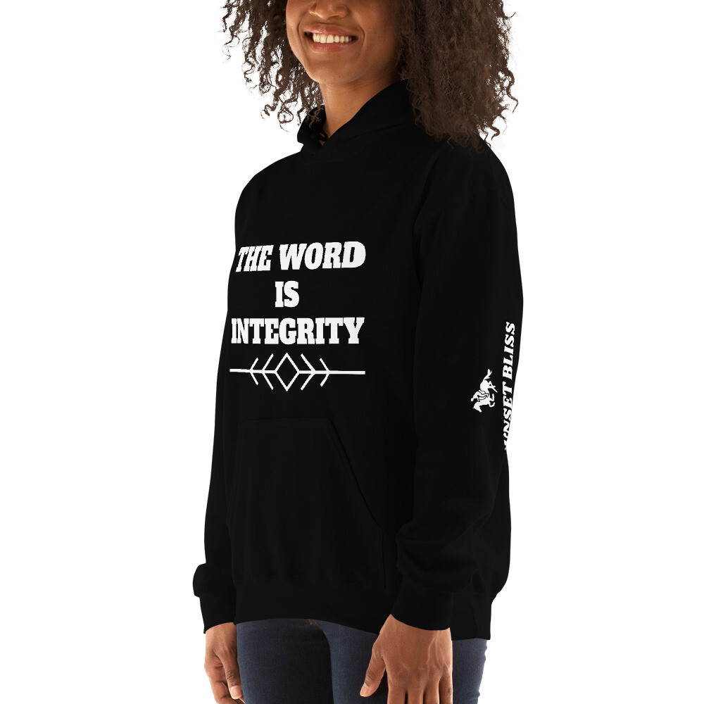 INTEGRITY-Unisex Hoodie, Color: Black, Size: S
