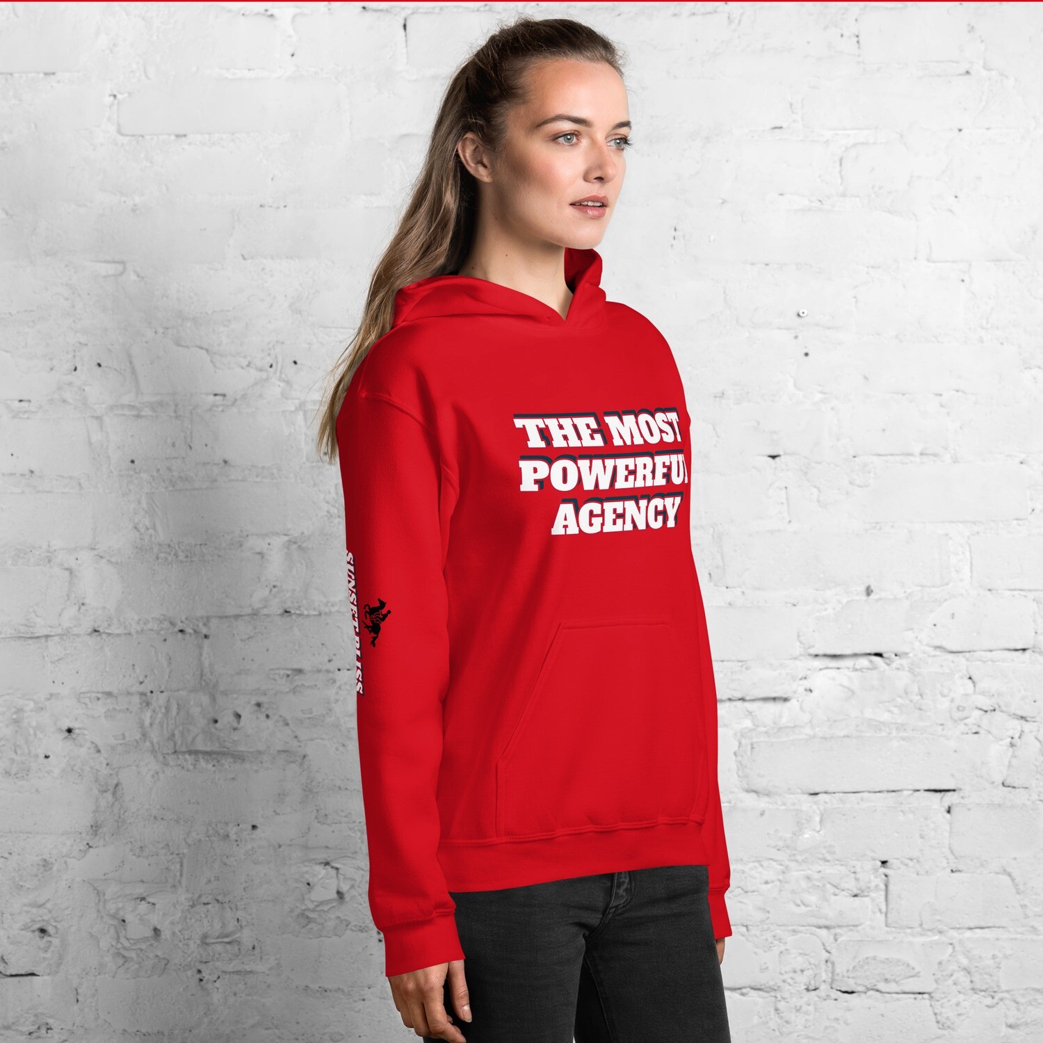 THE MIND-Unisex Hoodie, Color: Red, Size: S