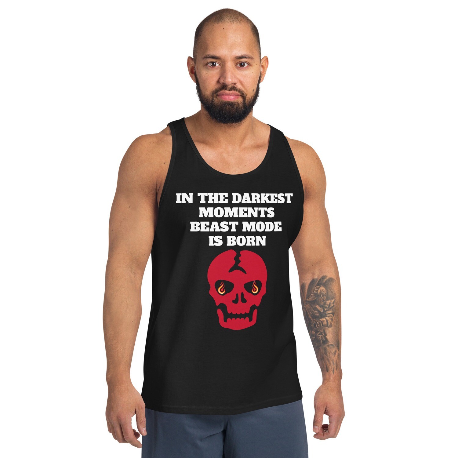 BEAST MODE-Unisex Tank Top, Color: Black, Size: XS