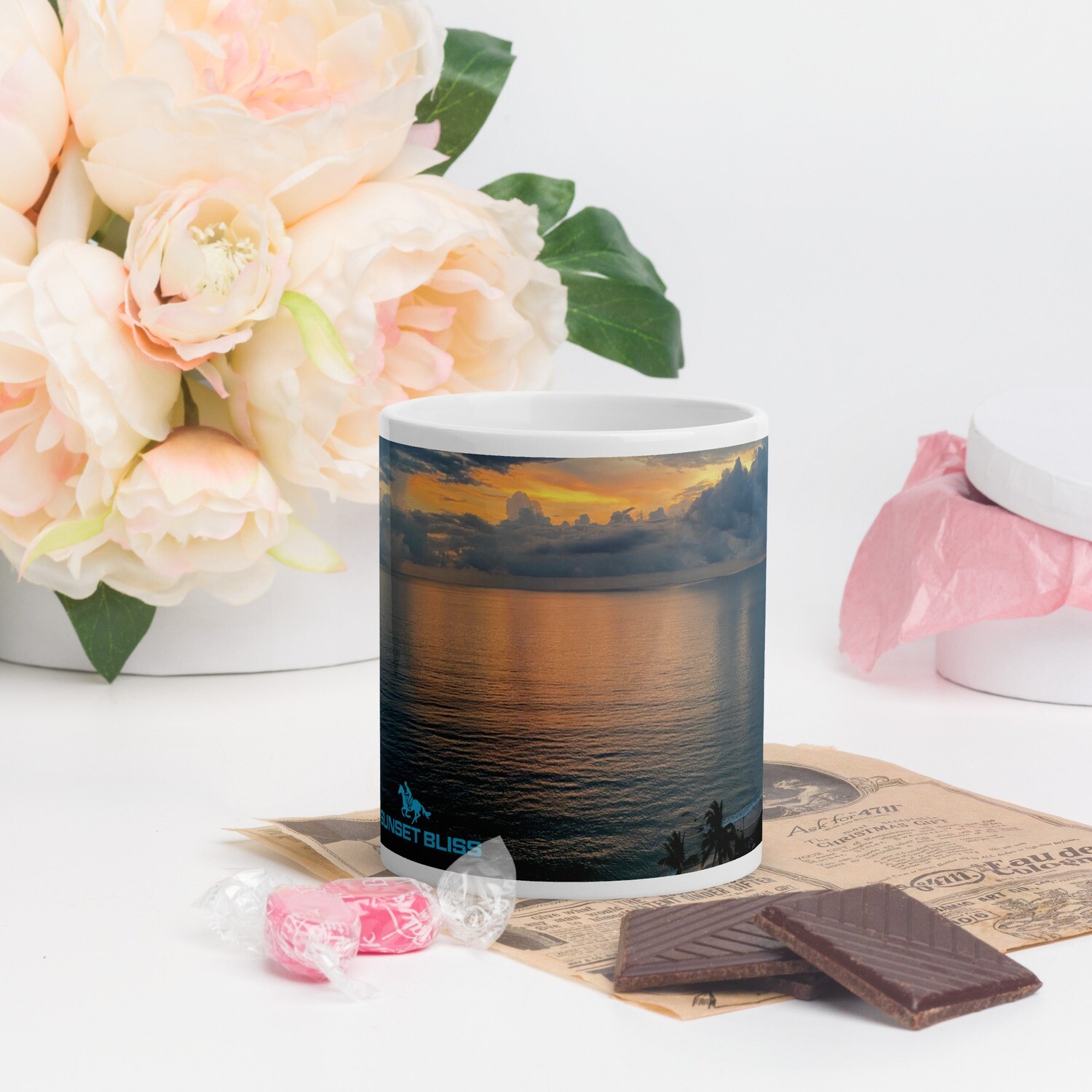 LUX SANDS-White glossy mug