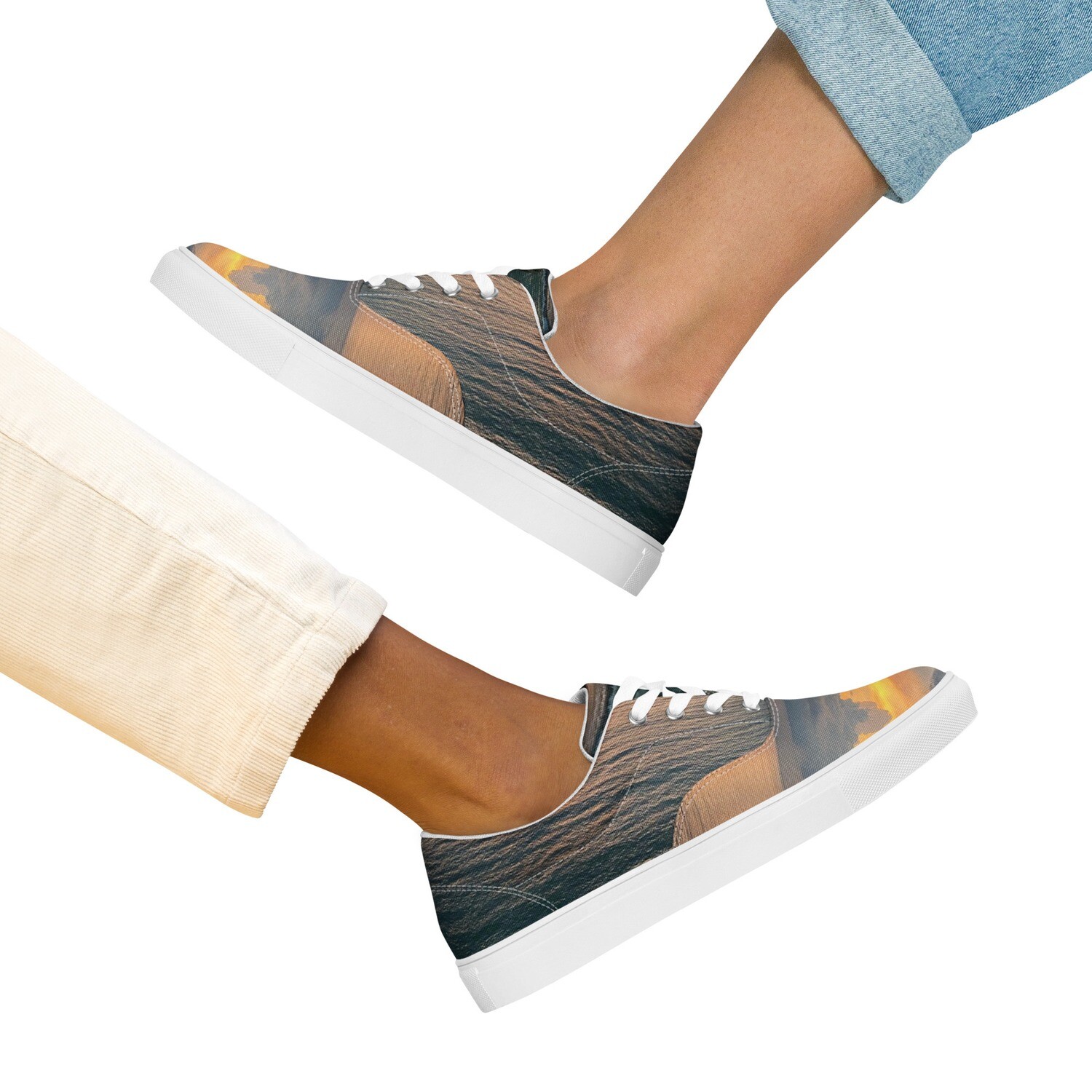 LUX SANDS-Women’s lace-up canvas shoes