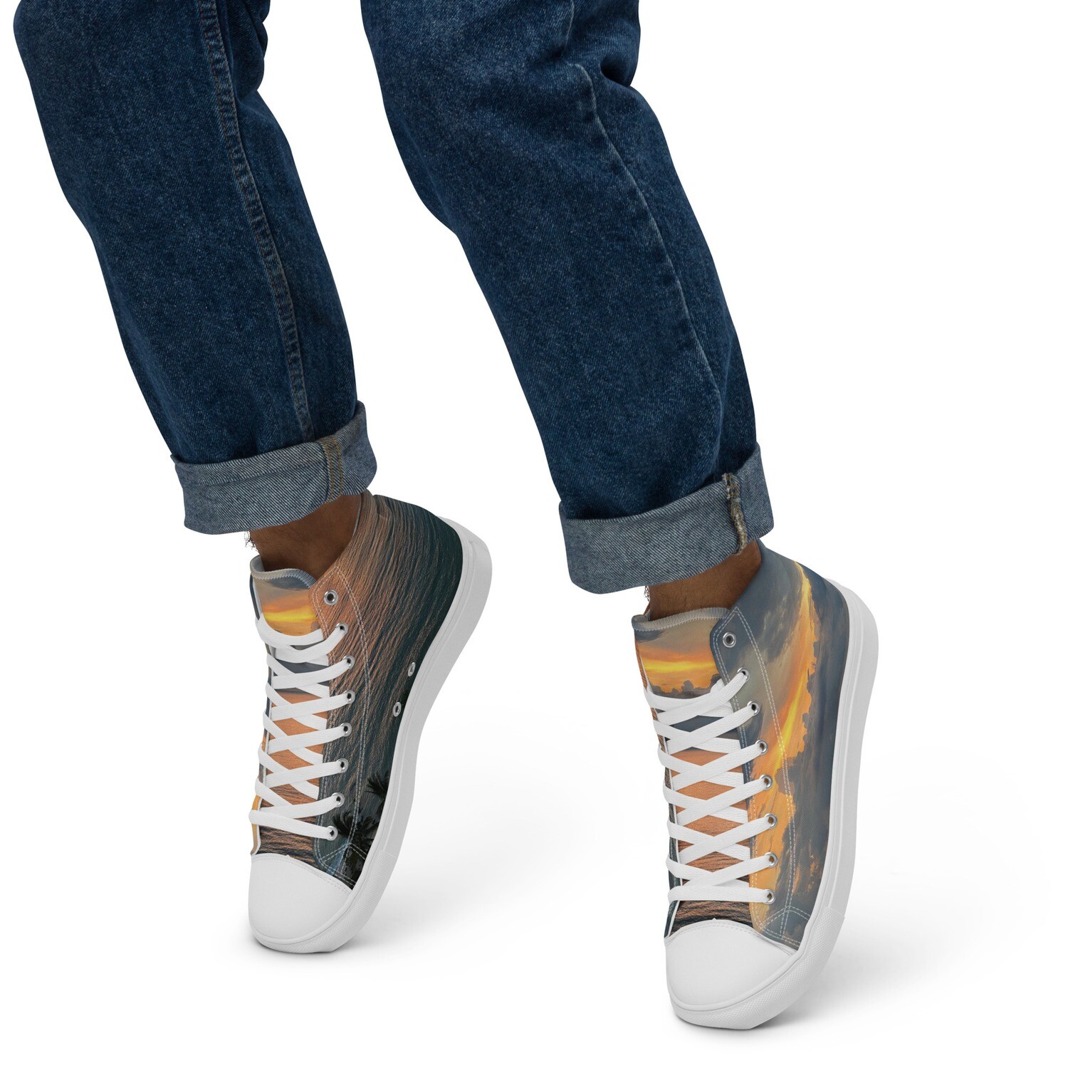 LUX SANDS-Men’s high top canvas shoes