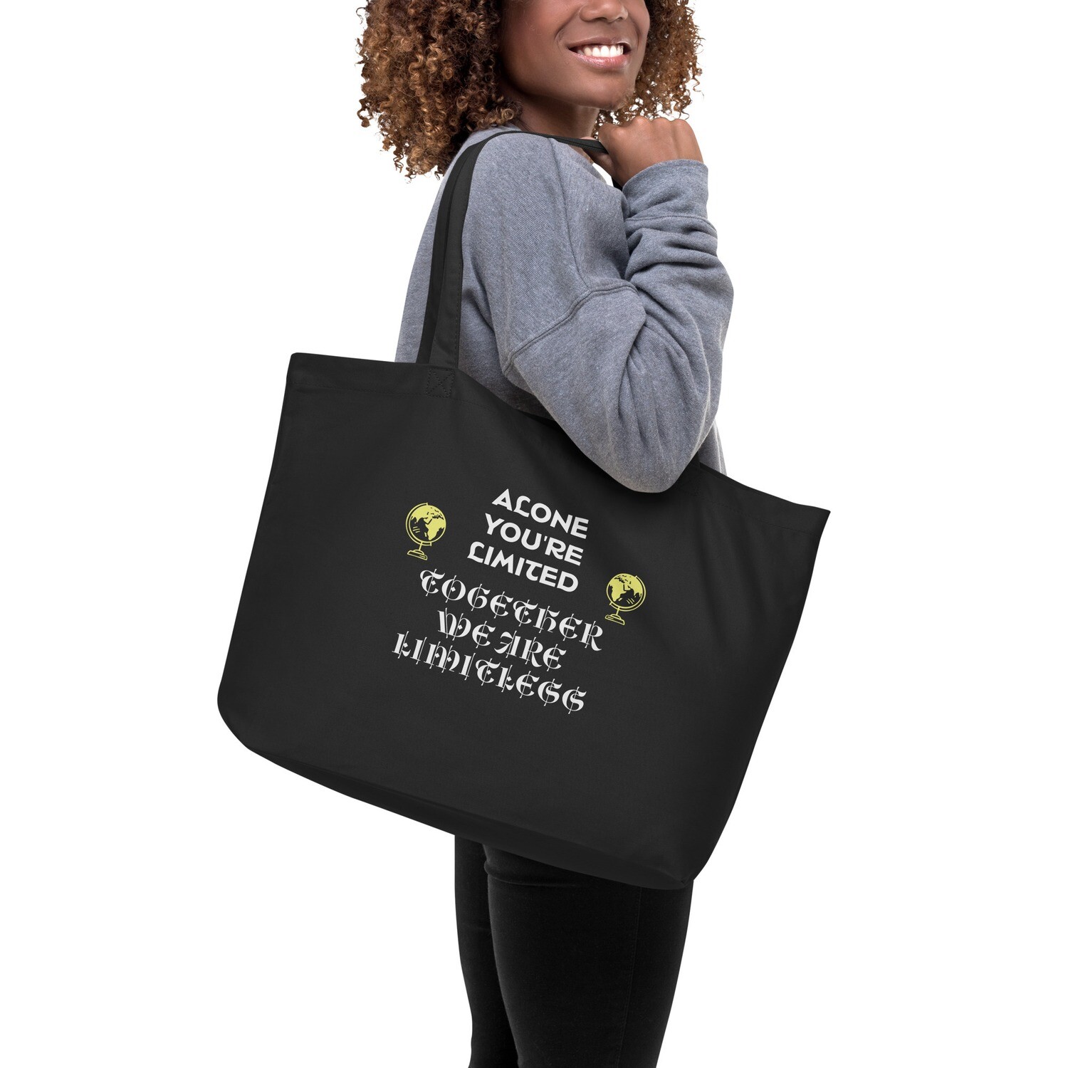 UNIVERSAL WAY-Large organic tote bag