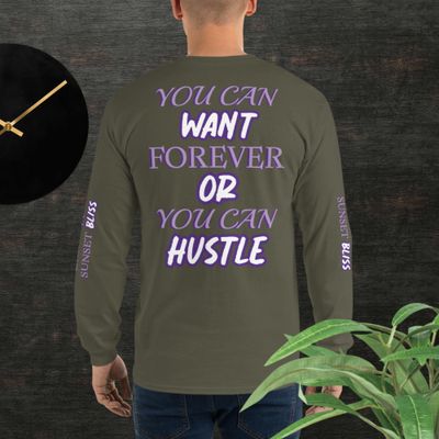 HUSTLE SMARTER-Men’s Long Sleeve Shirt