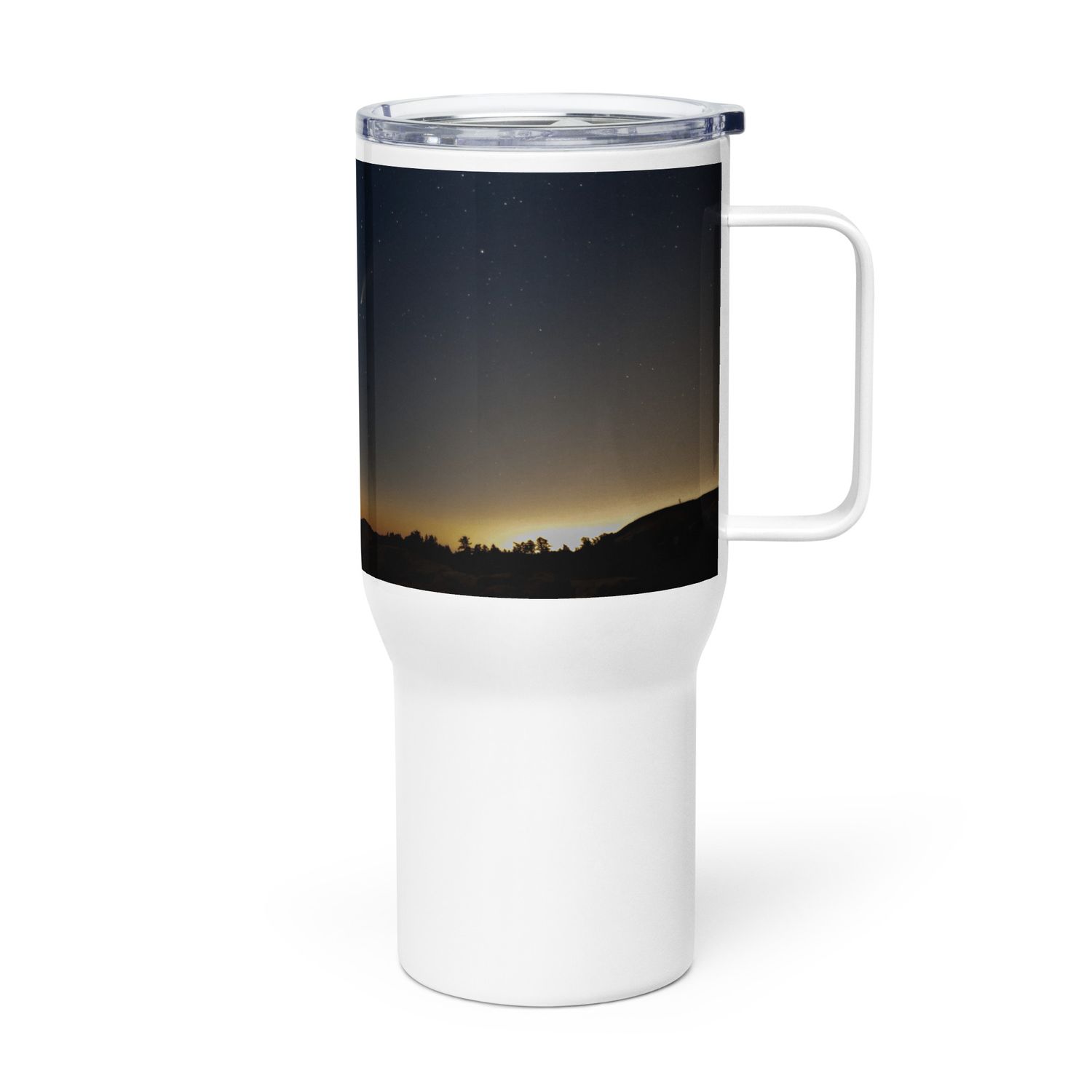 SUNSET BLISS HORIZON-Travel mug with a handle
