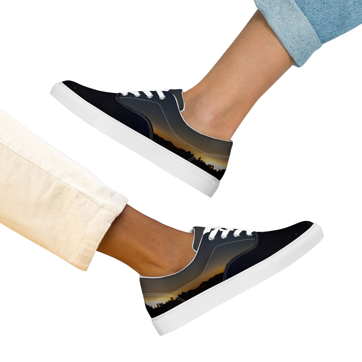SUNSET BLISS HORIZON-Women’s lace-up canvas shoes
