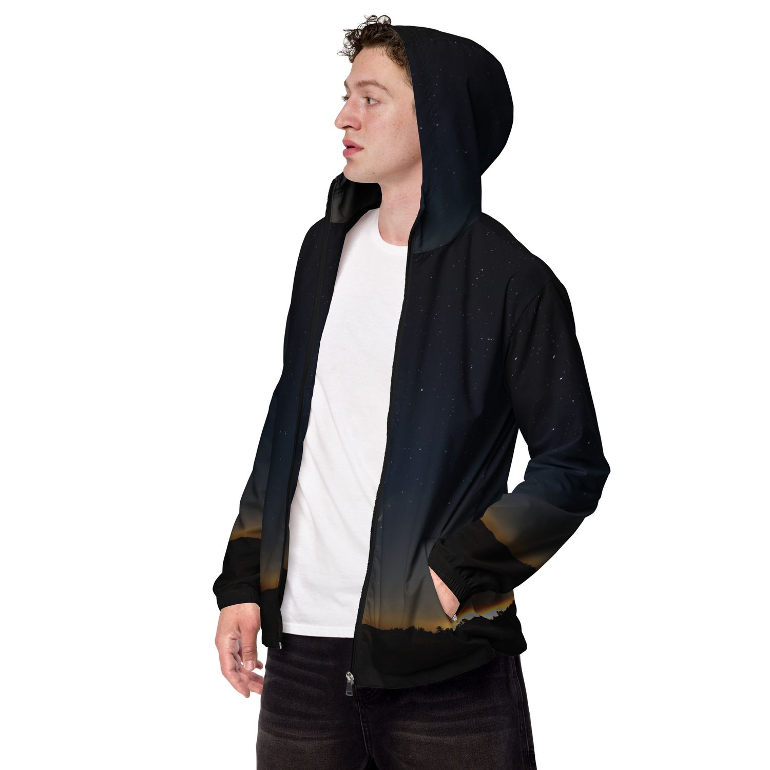 SUNSET BLISS HORIZON-Men’s windbreaker