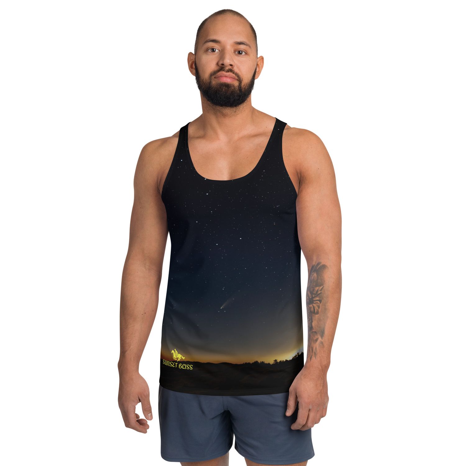 SUNSET BLISS HORIZON-Unisex Tank Top