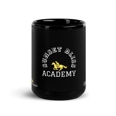 ACADEMY GRIND-Black Glossy Mug