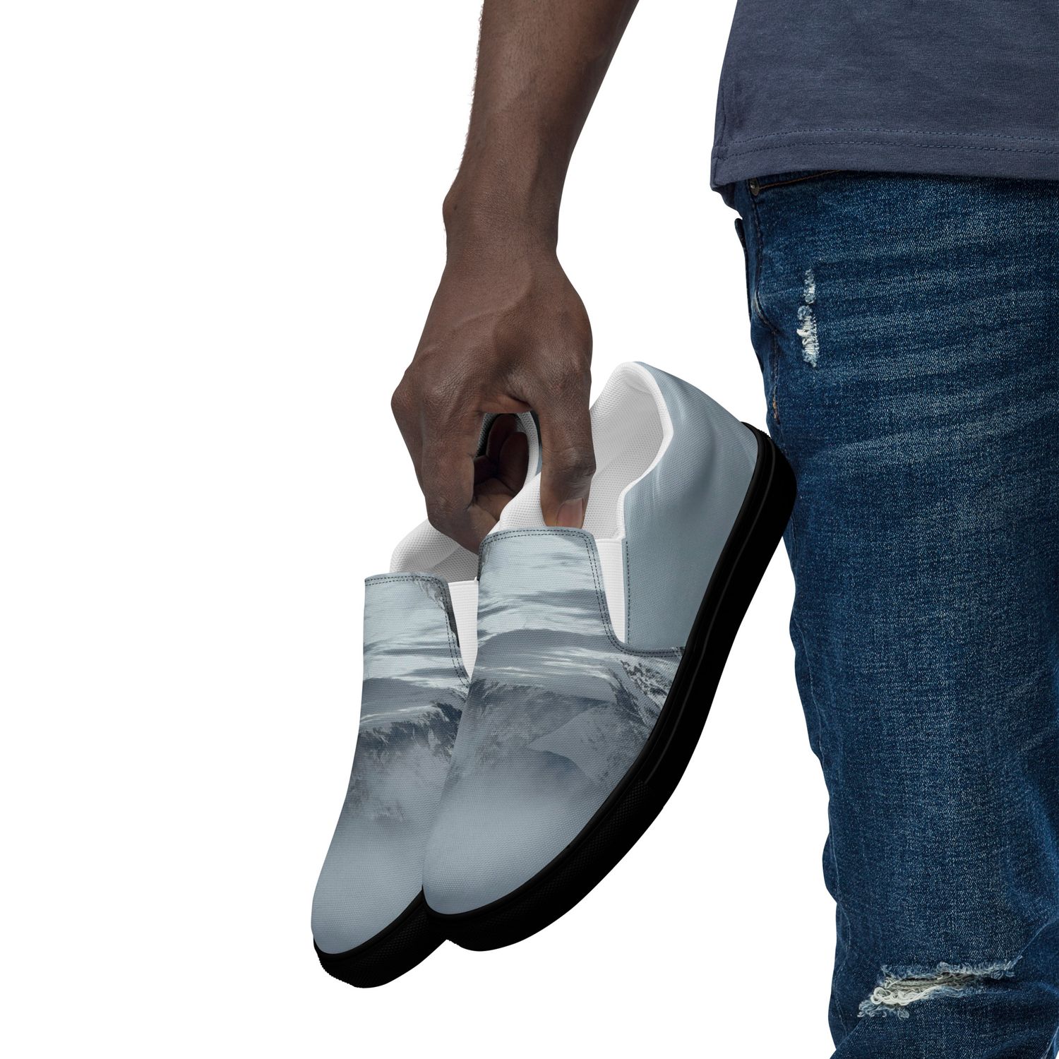 SNOW RIDGE-Men’s slip-on canvas shoes