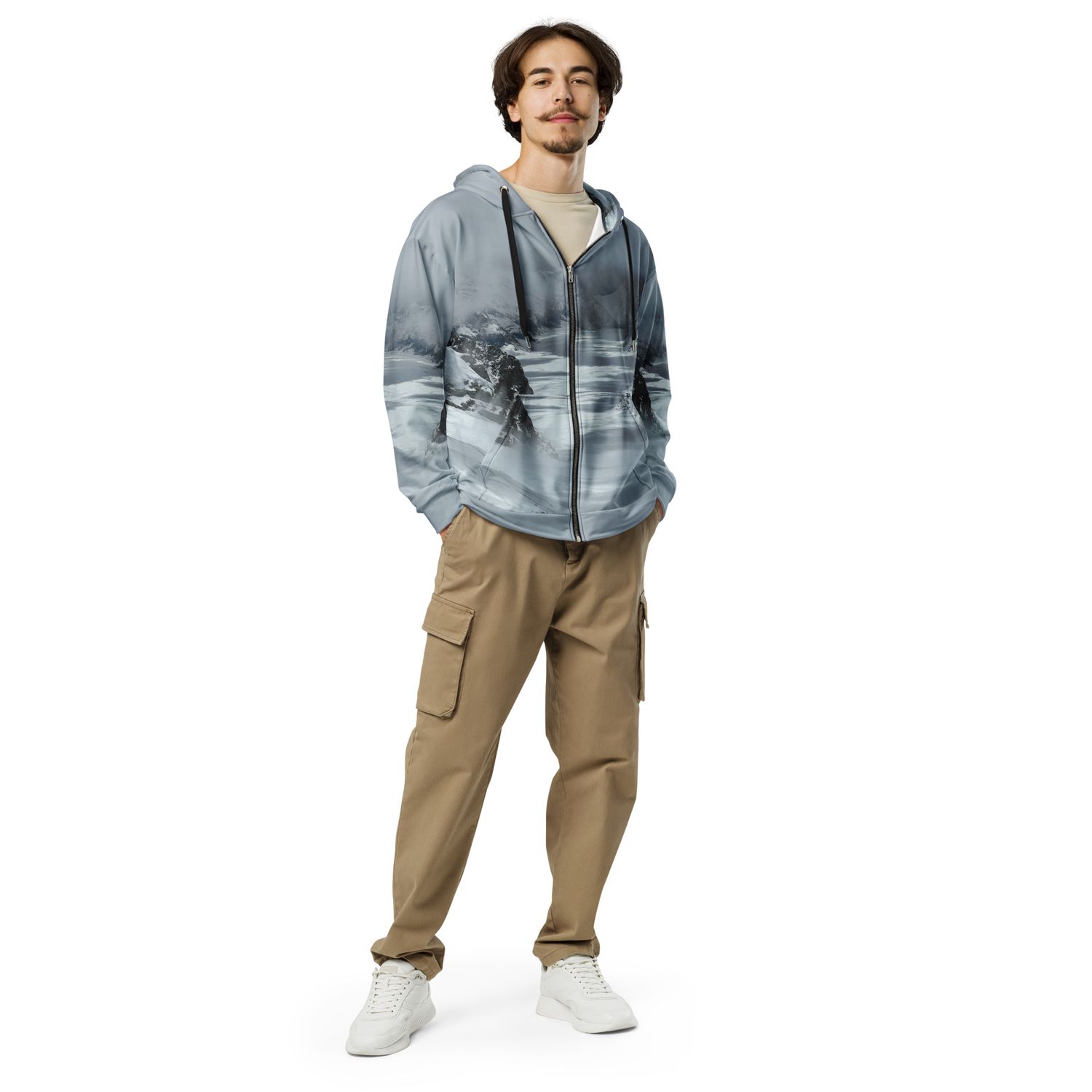 SNOW RIDGE-Unisex zip hoodie